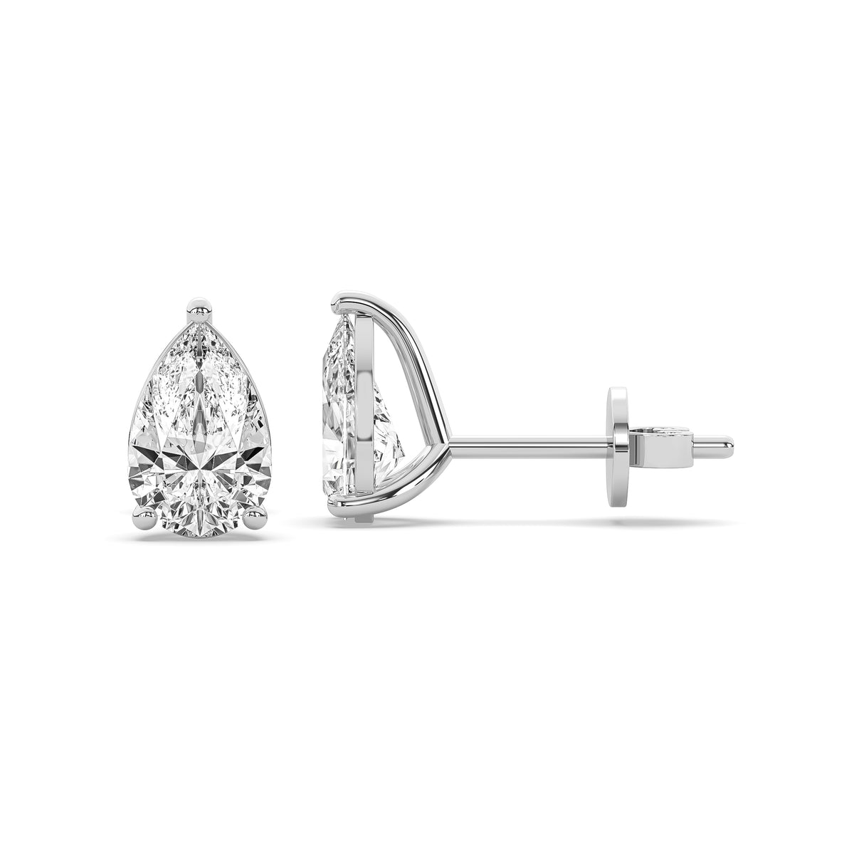 The Pear Diamond Martini Stud Earrings