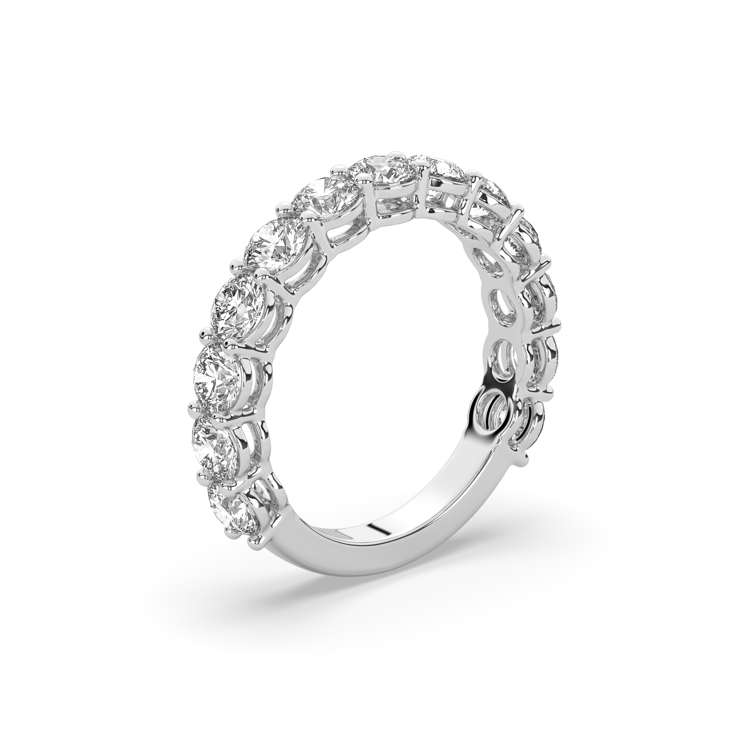 Round Diamond 3/4 Band