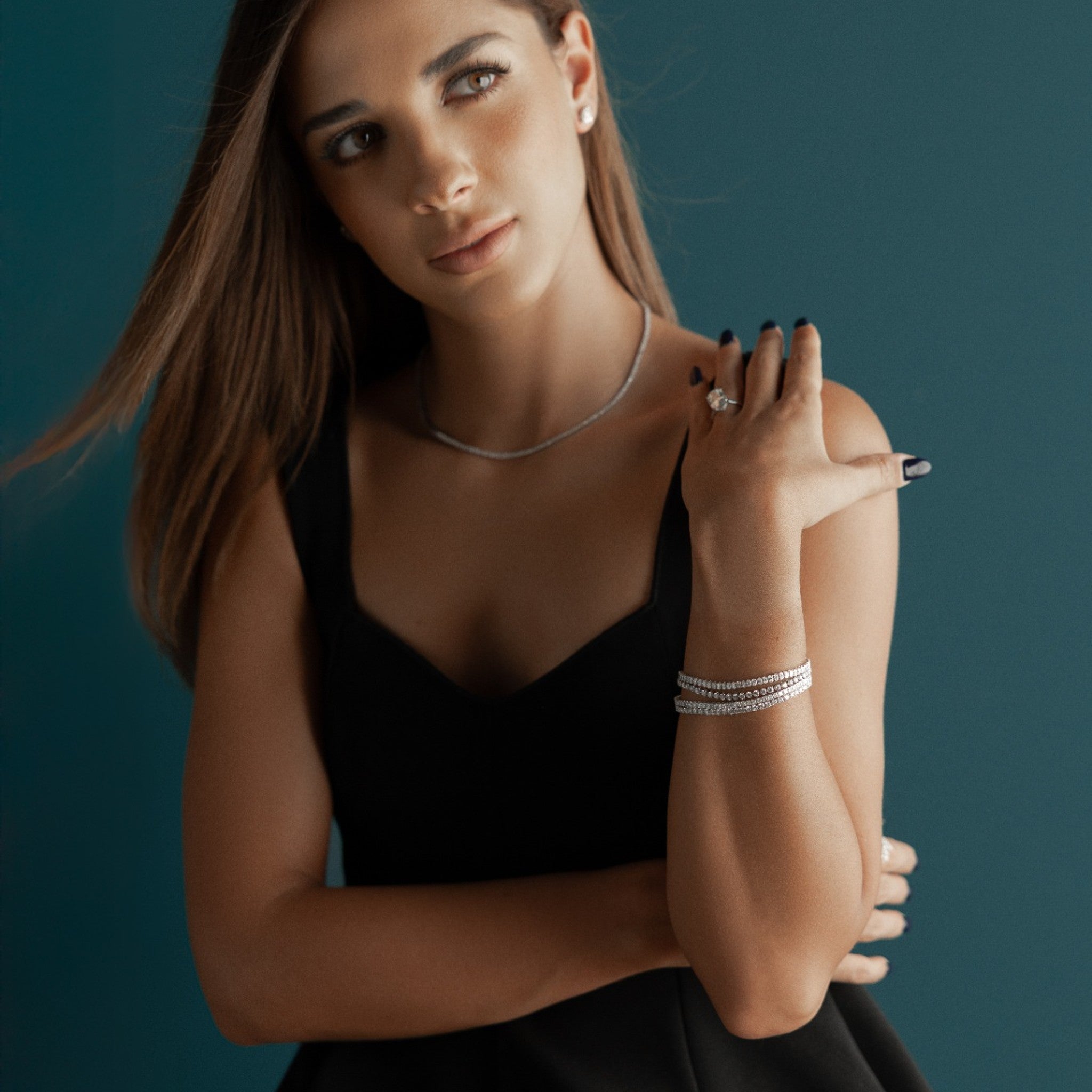 Martini Diamond Tennis Bracelet