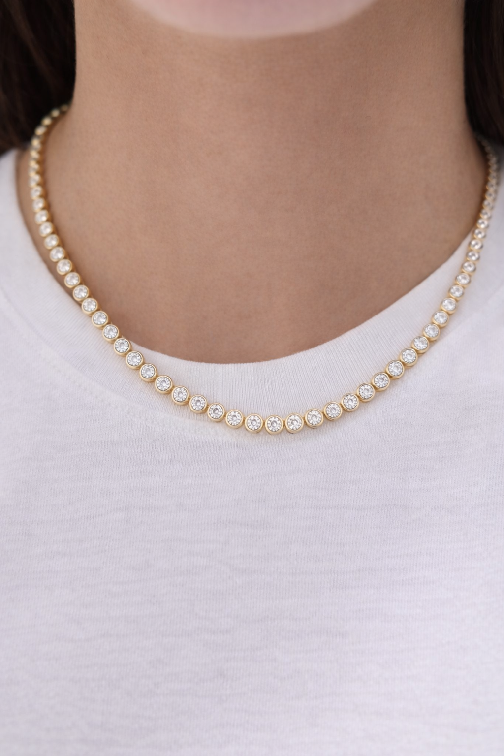 Diamond Graduated Tennis Necklace