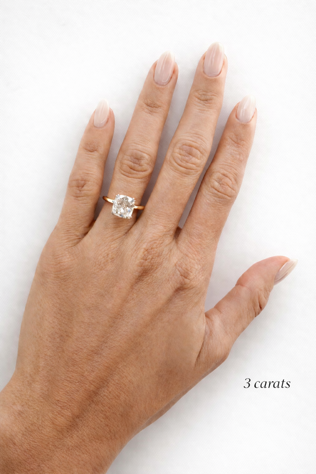 Cushion Double Prong Solitaire Engagement Ring