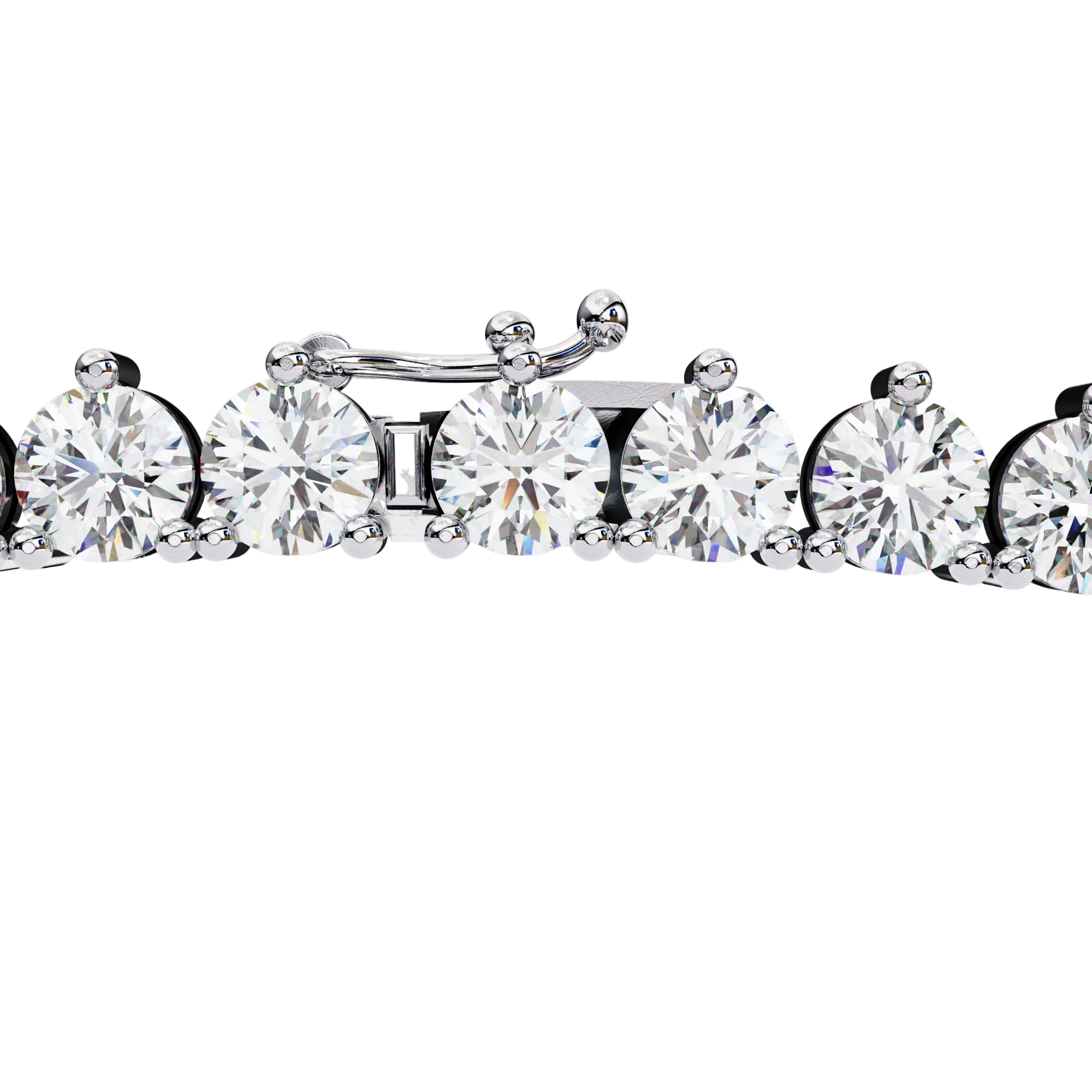 Martini Round Diamond Tennis Necklace