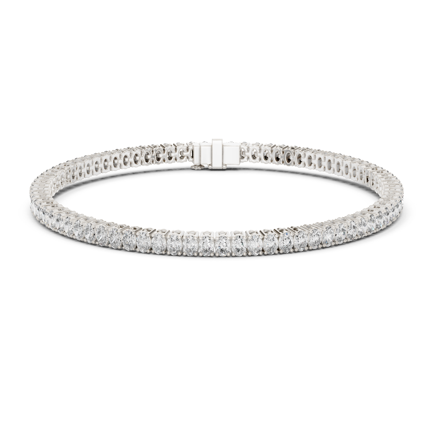 Oval Diamond Tennis Bracelet