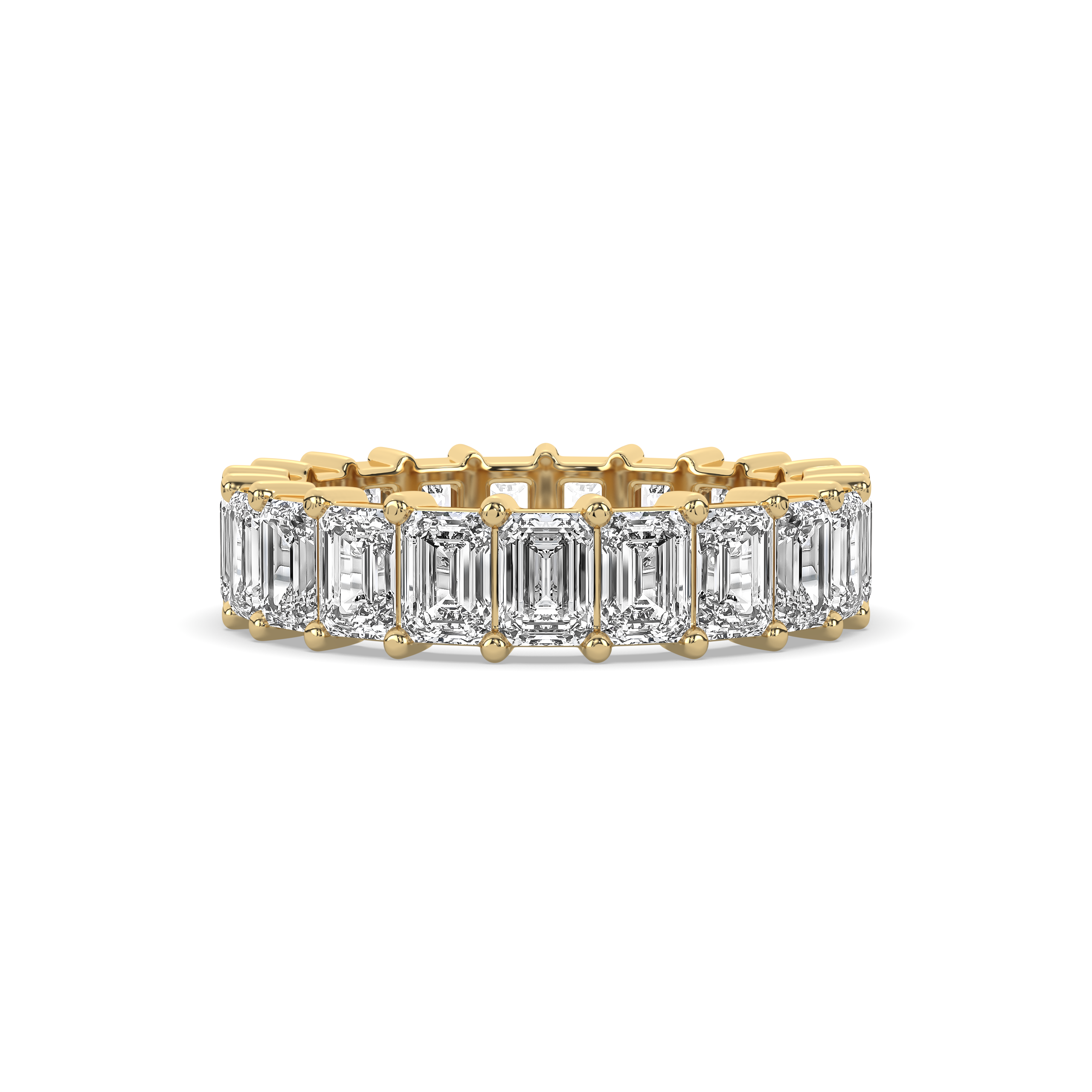 Emerald Cut Diamond Endless Love Eternity Band