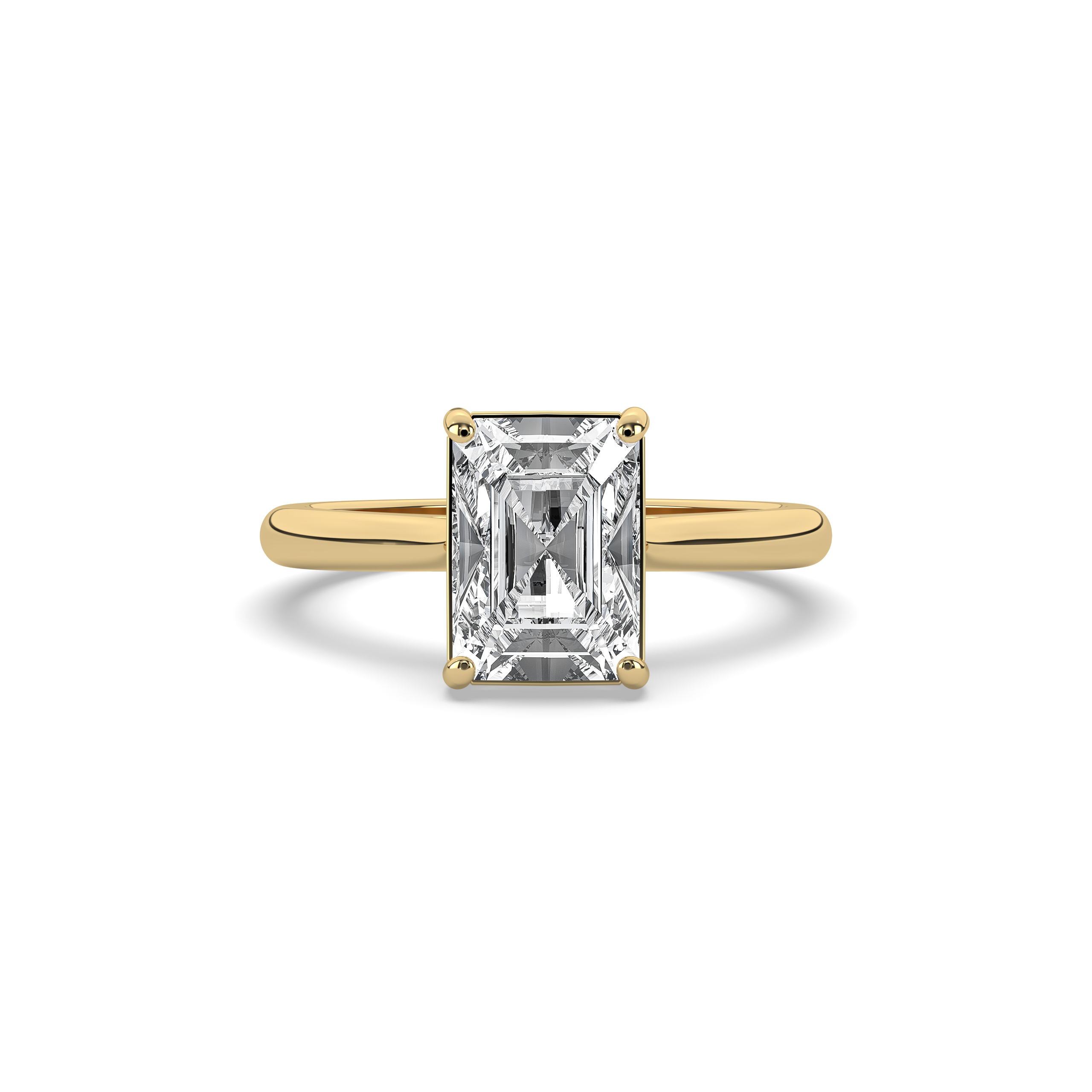 Radiant Cut Diamond Cathedral Setting Engagement Ring