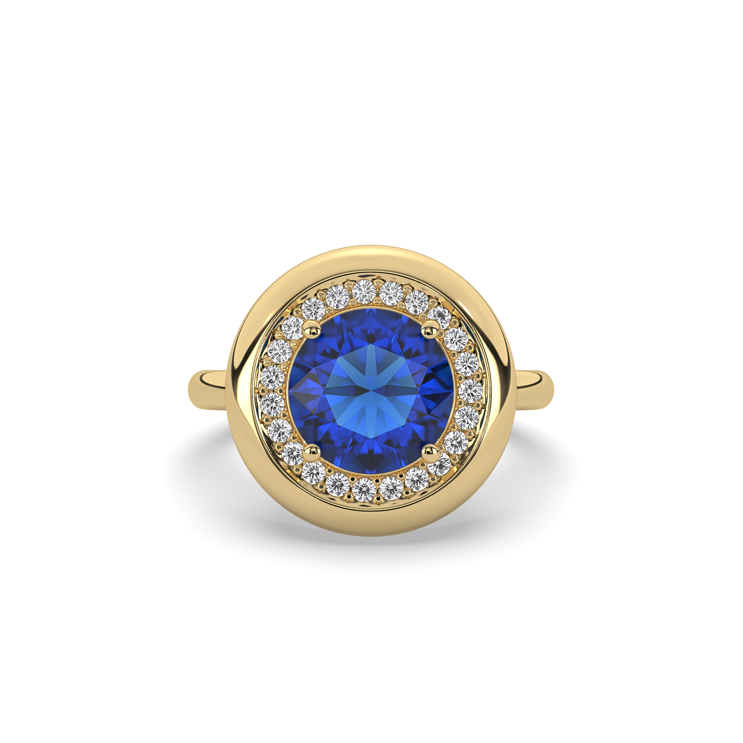 Diana Blue Sapphire Diamond Ring