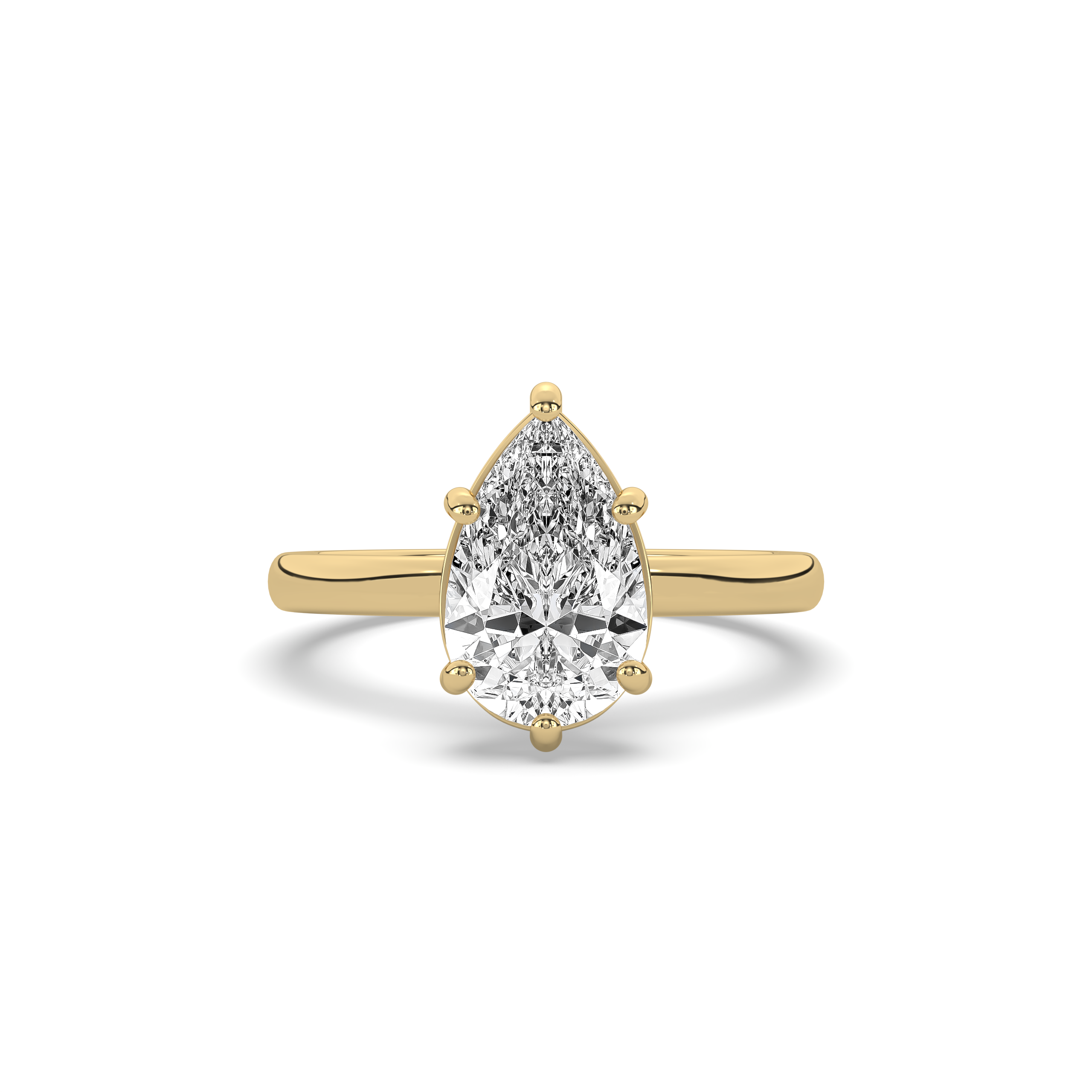 Pear Diamond Solitaire Engagement Ring