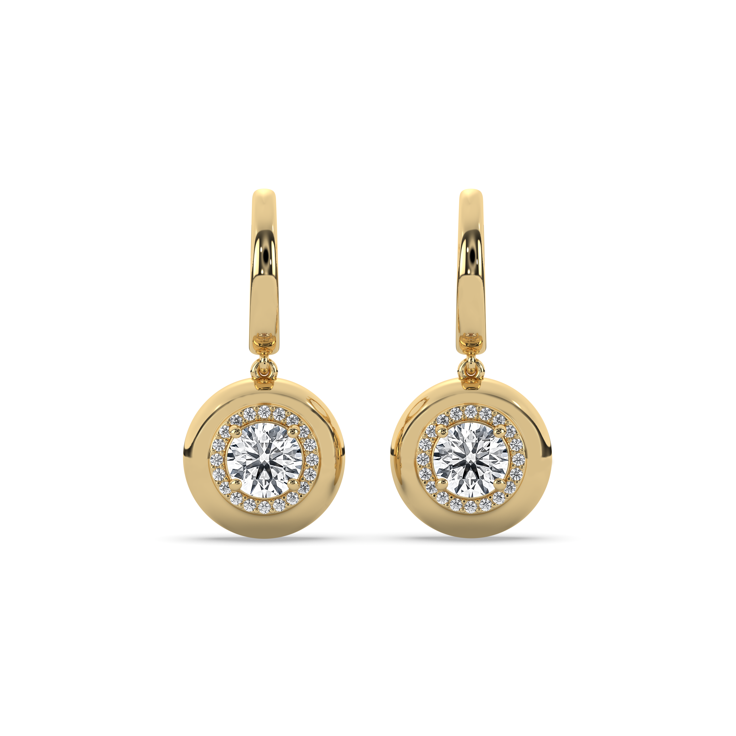 Diamond Drop Diana Huggie Earrings