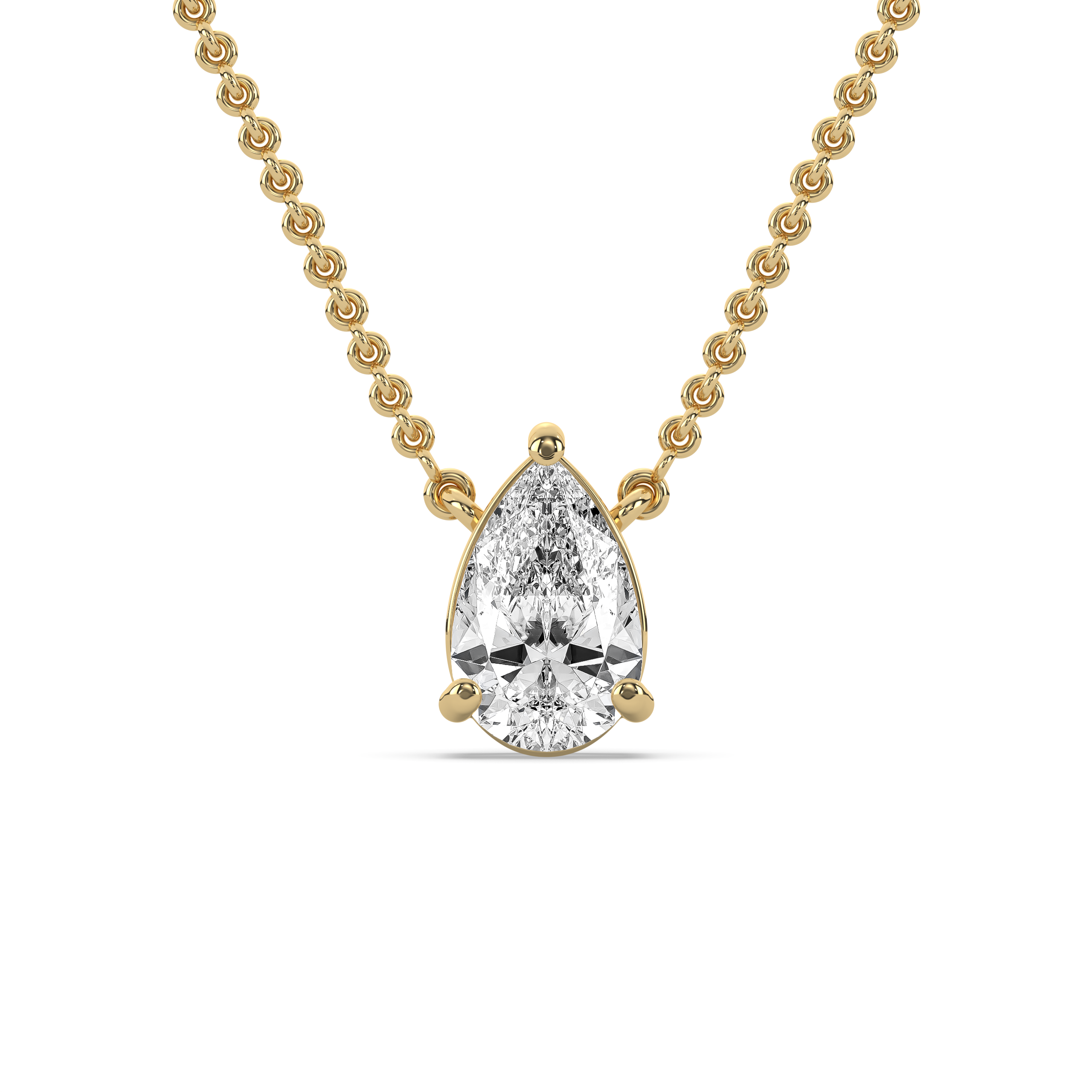 Pear Diamond Solitaire Necklace
