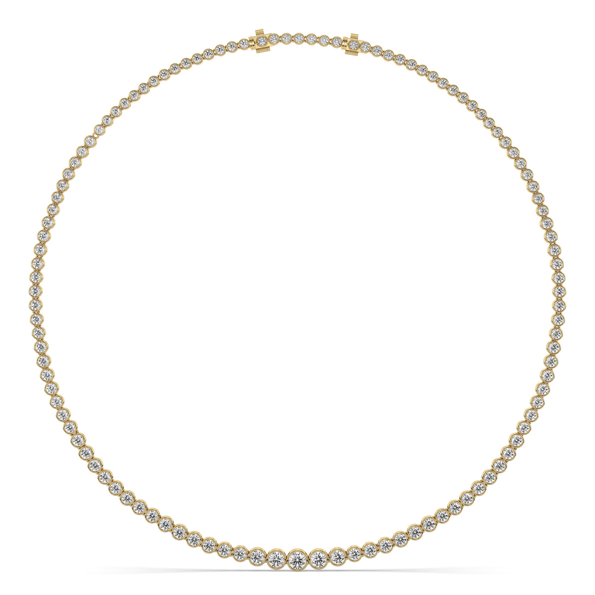 The Graduated Round Diamond Tennis Necklace