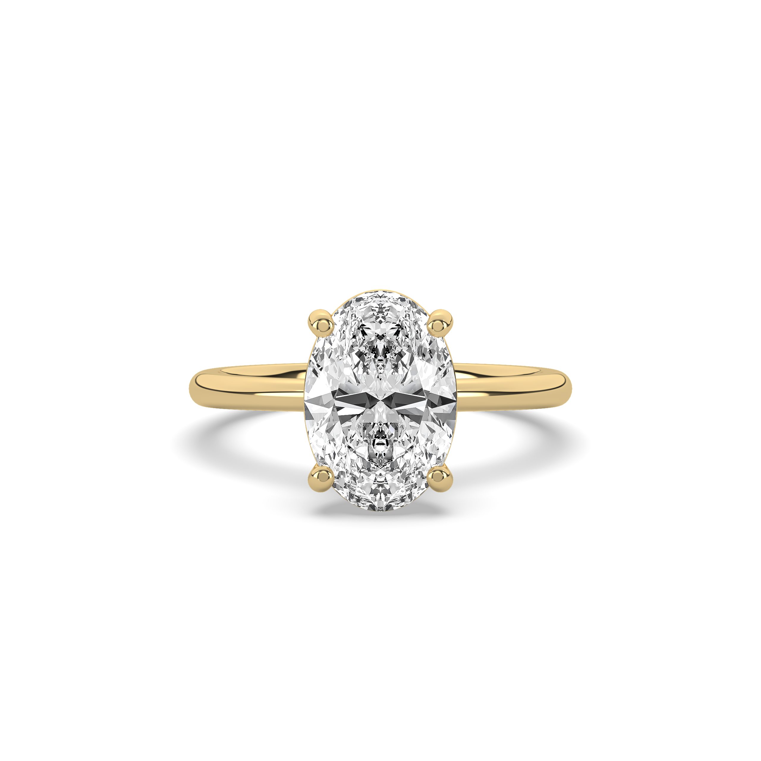 Oval Martini Solitaire Engagement Ring