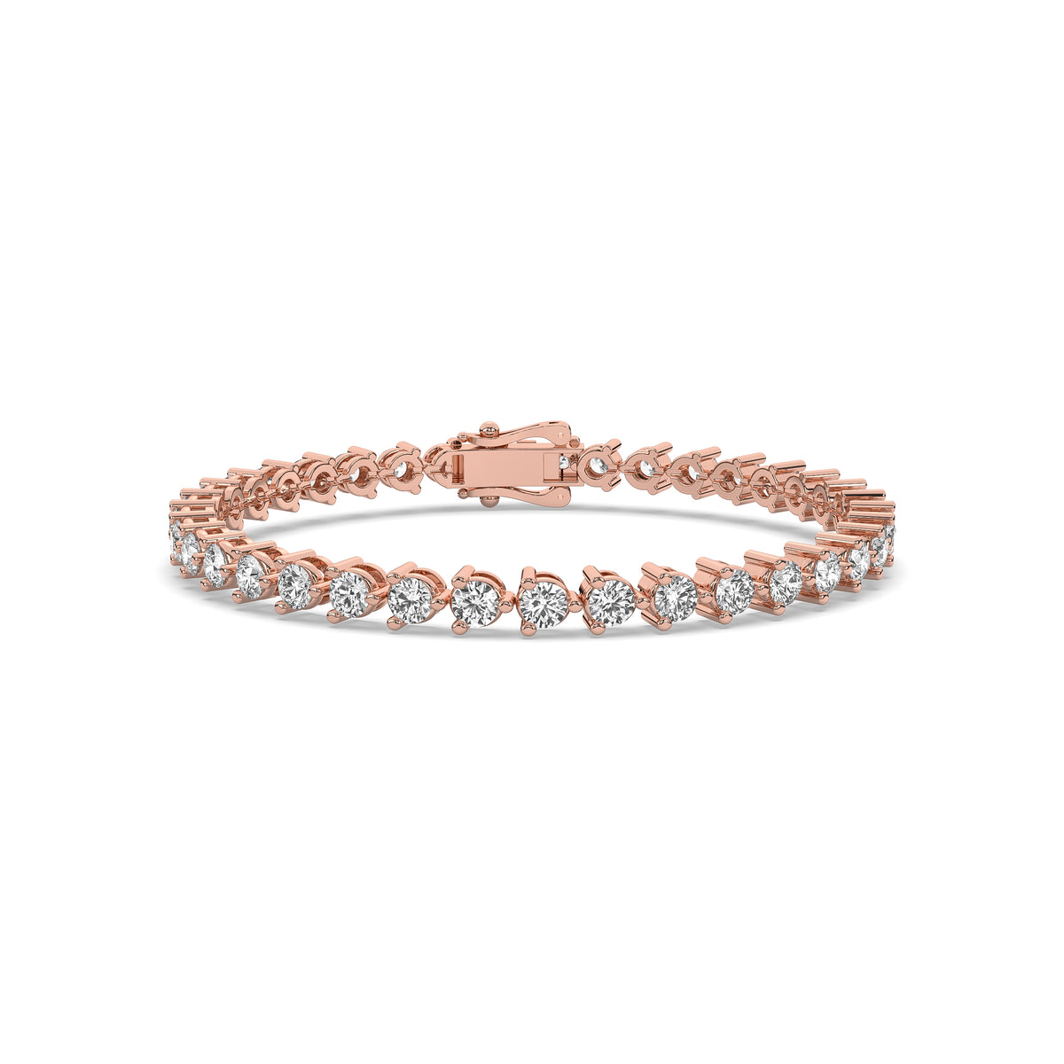 The Three Prong Diamond Bangle Bracelet