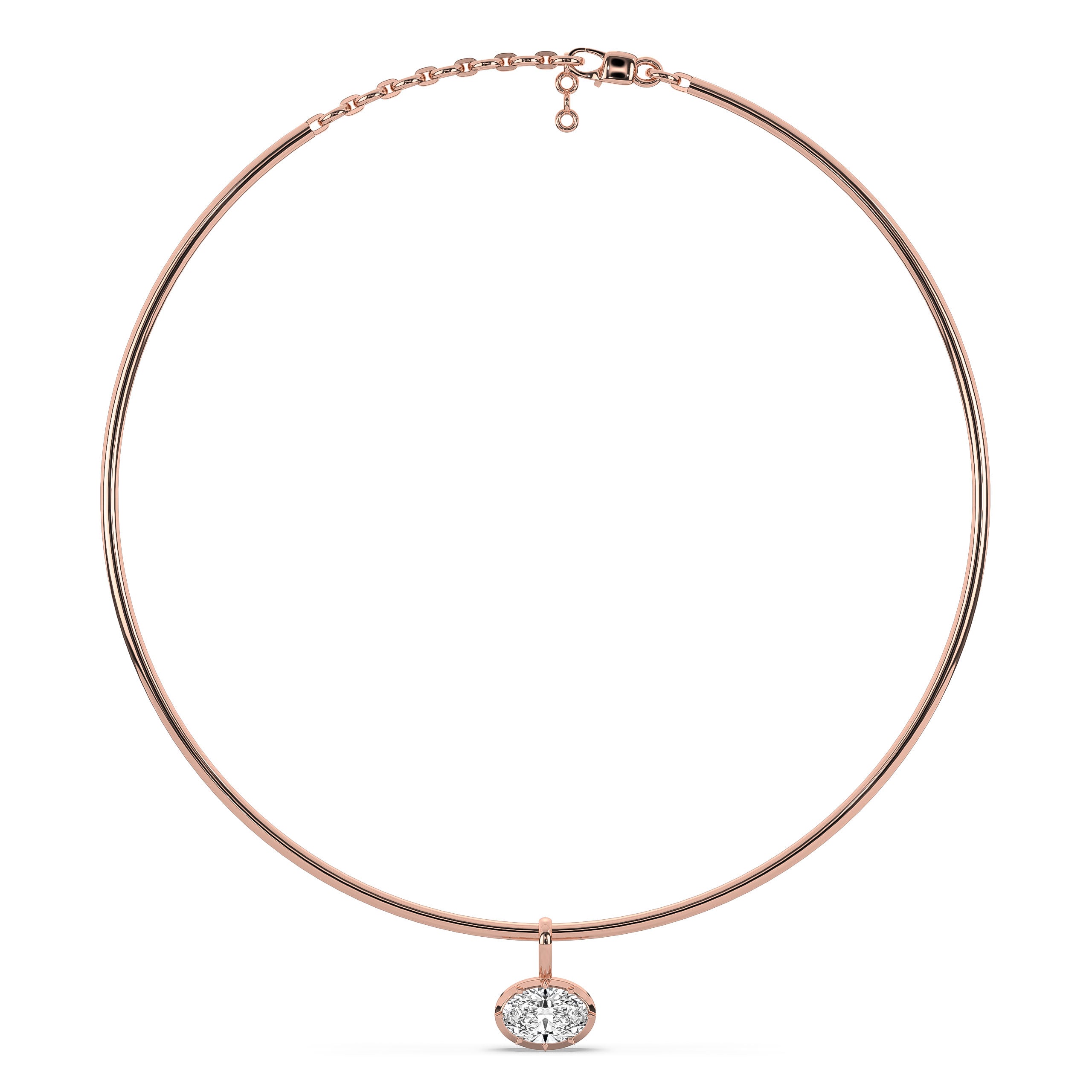 Victoria Oval Diamond Collar Necklace