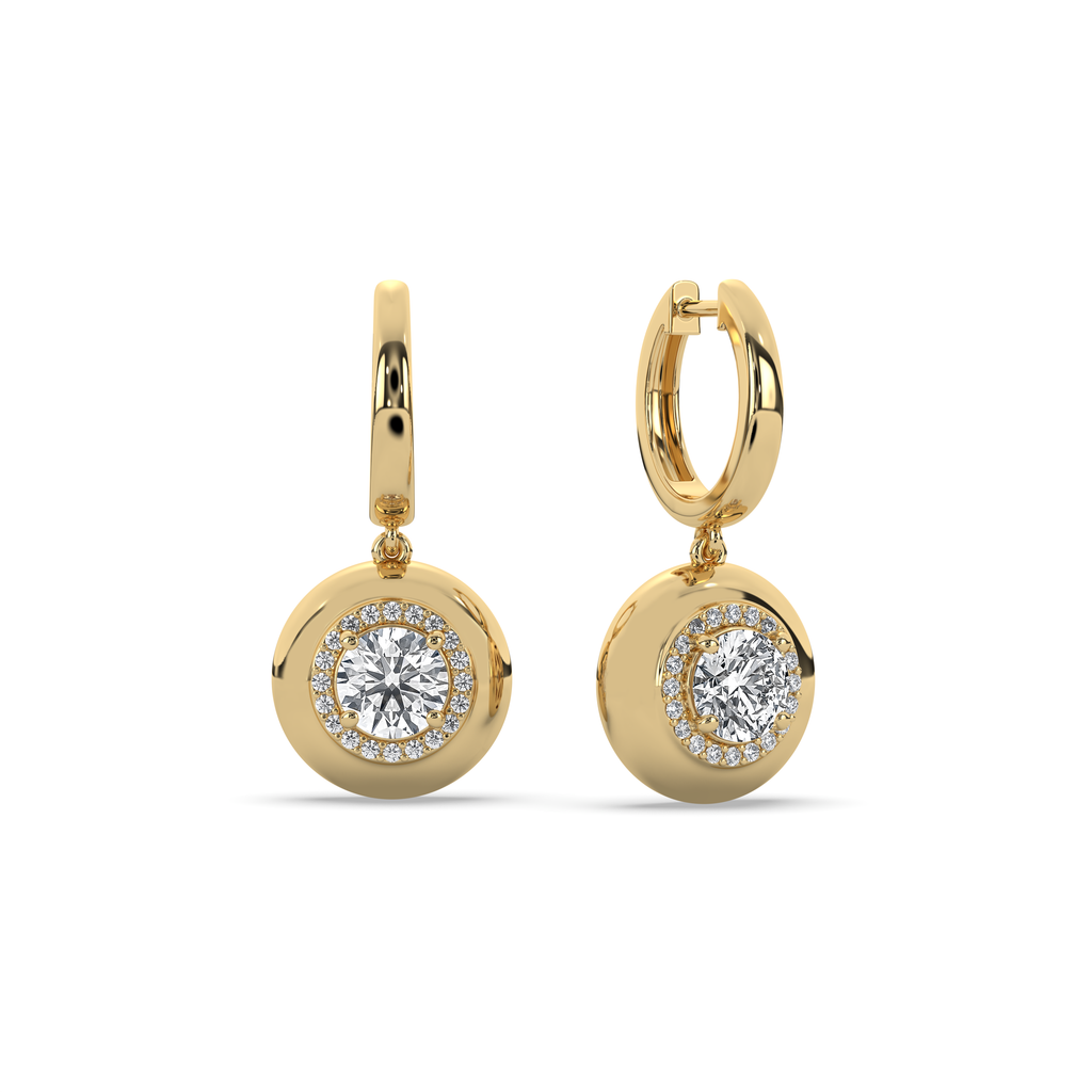 Diamond Drop Diana Huggie Earrings