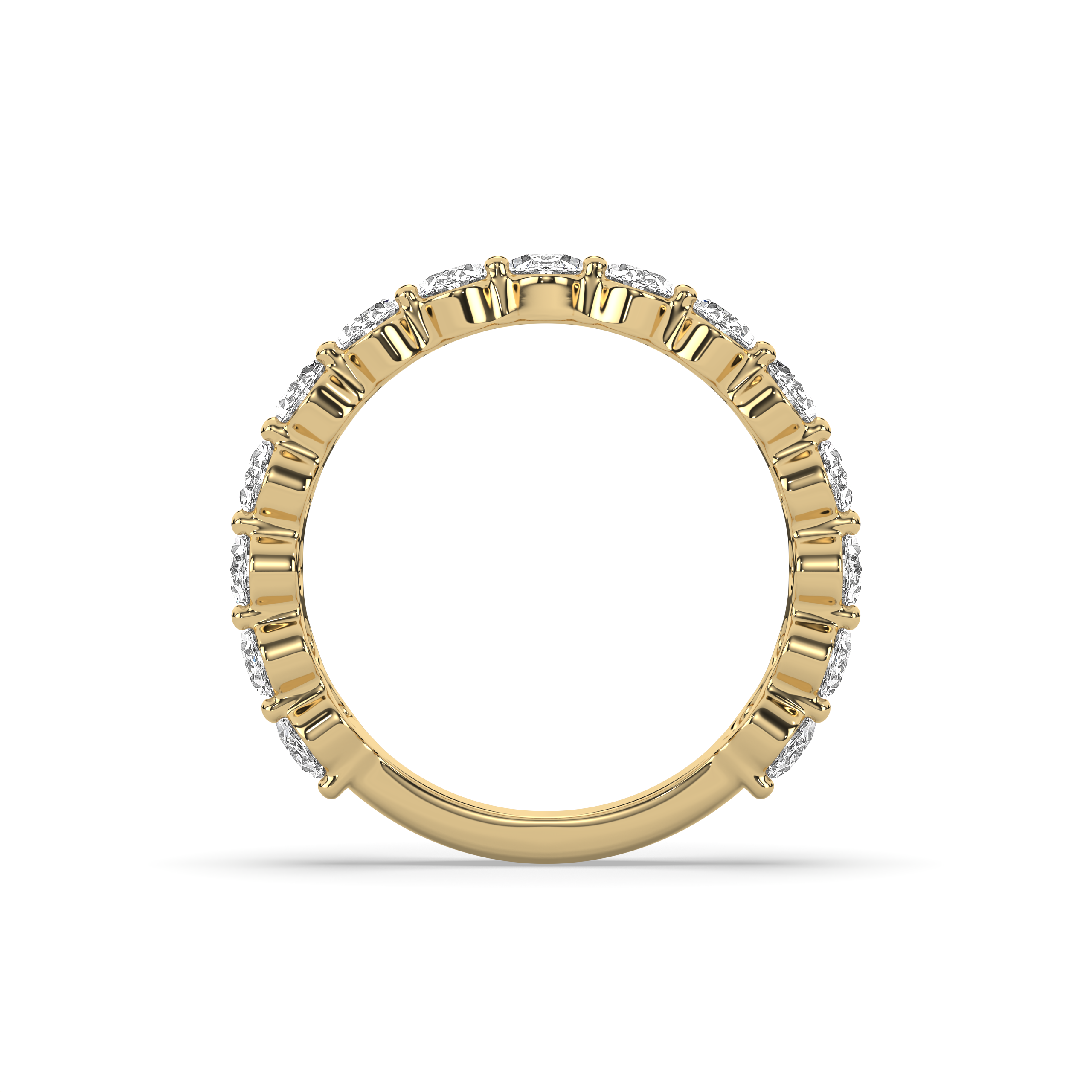 Oval Diamond 3/4 Band