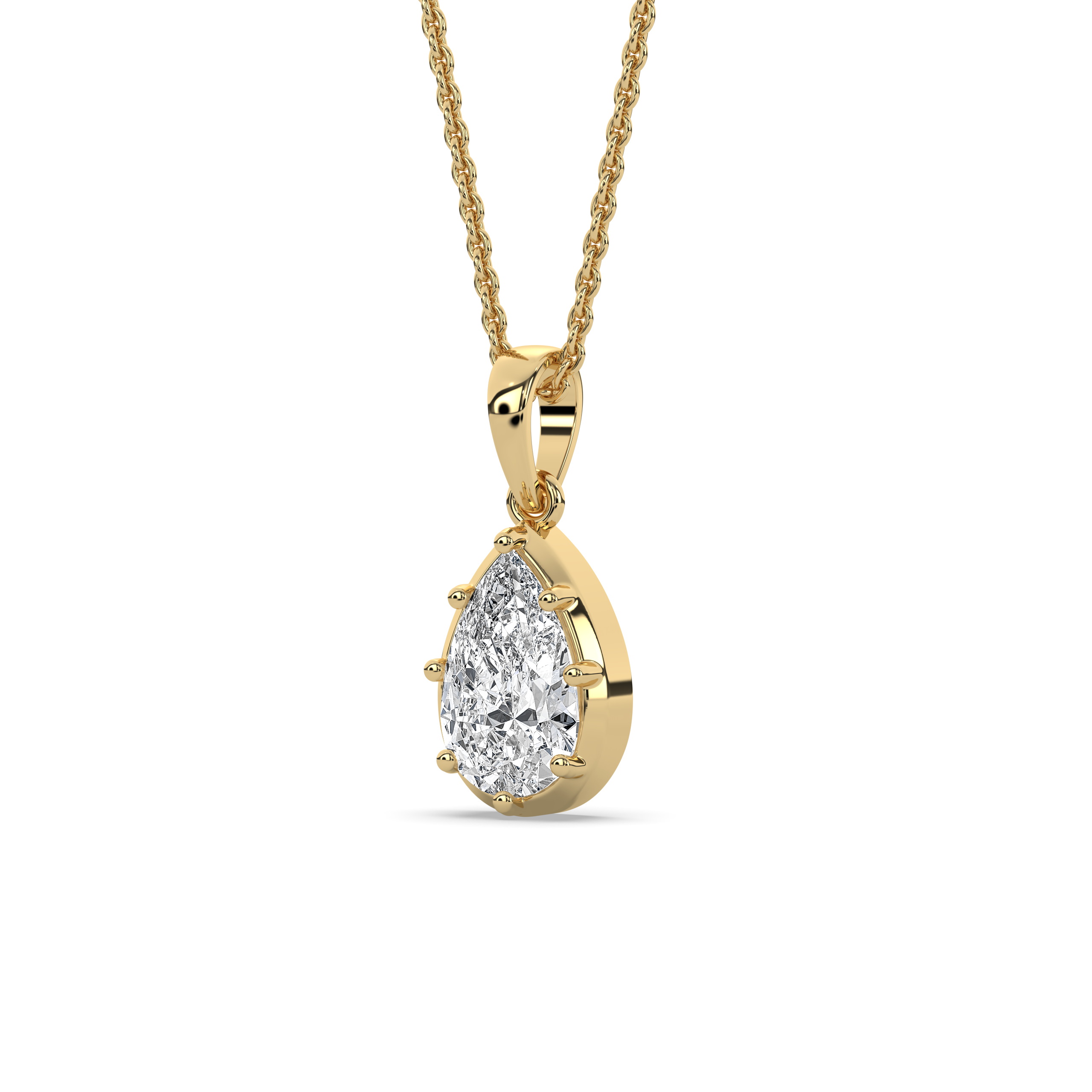Victoria Pear Diamond Pendant Necklace