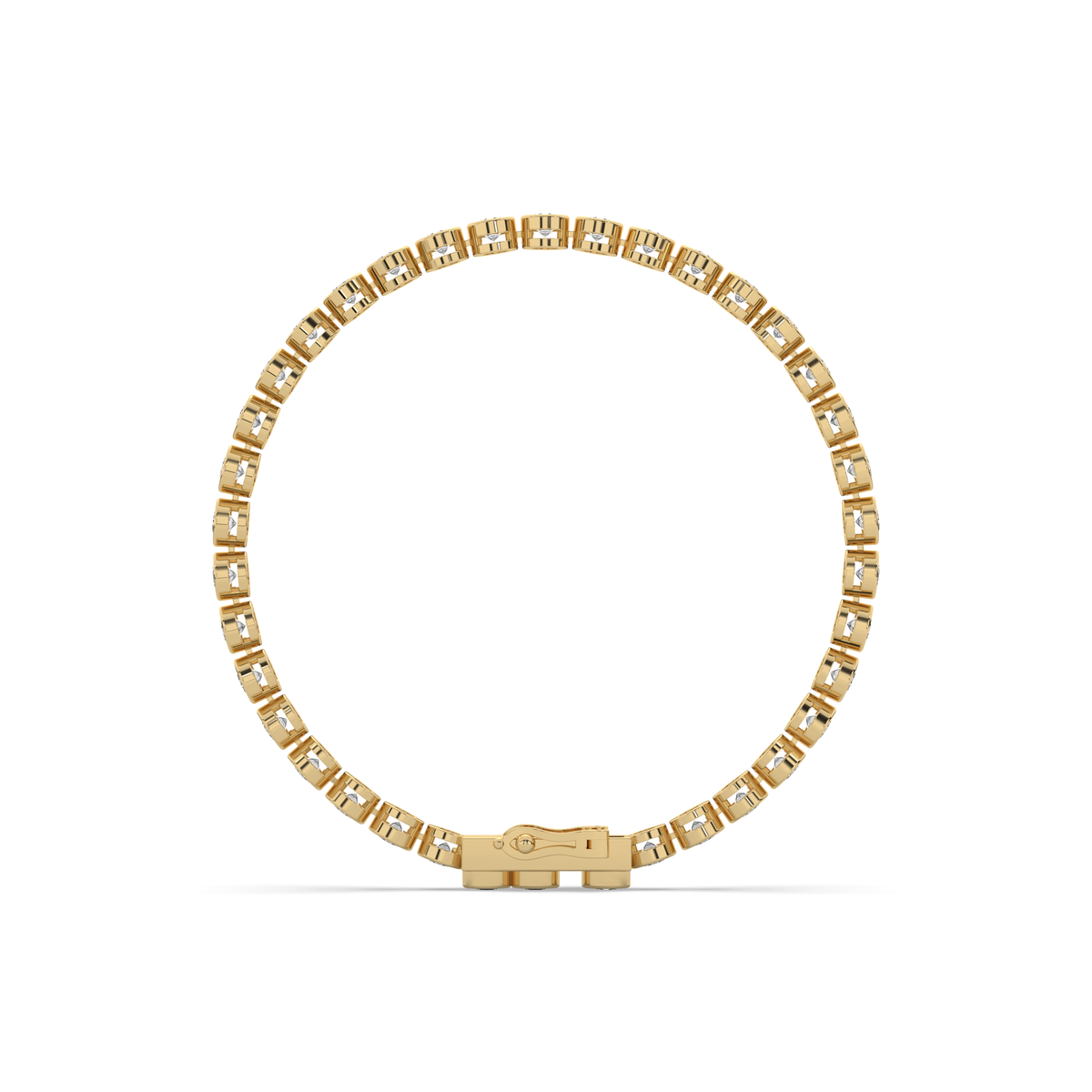 The Round Diamond Bezel Tennis Bracelet