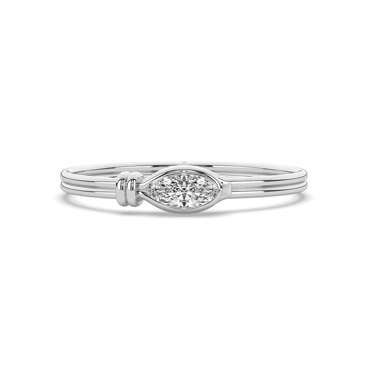 Alma — Elongated Oval Diamond Bangle
