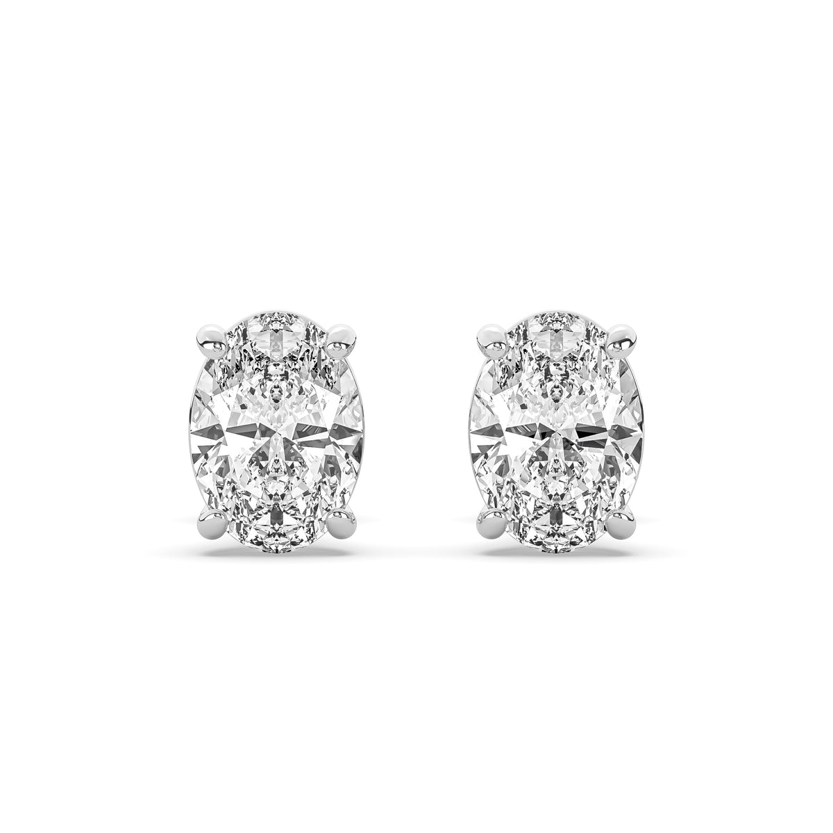The Oval Diamond Martini Stud Earrings
