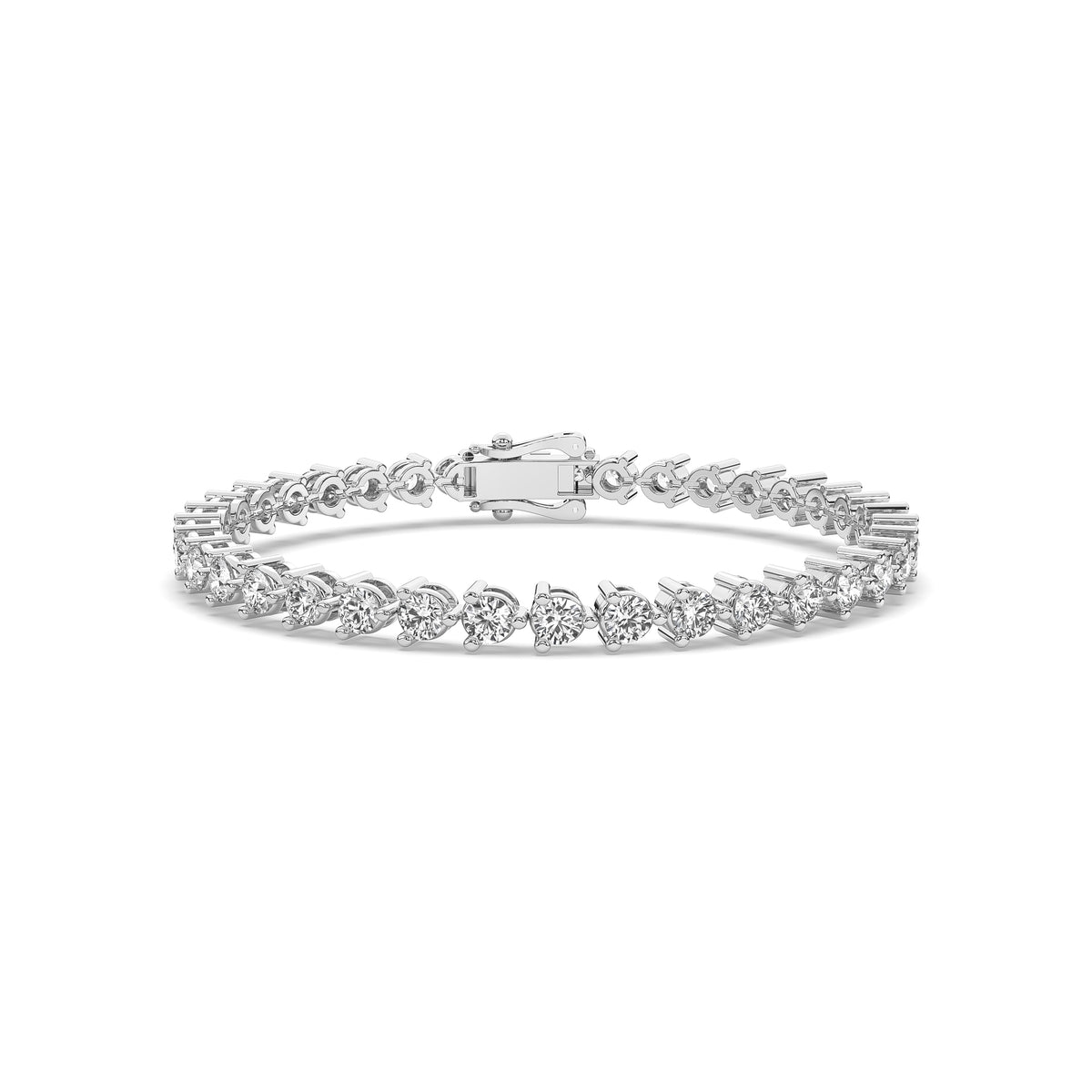 The Three Prong Diamond Bangle Bracelet