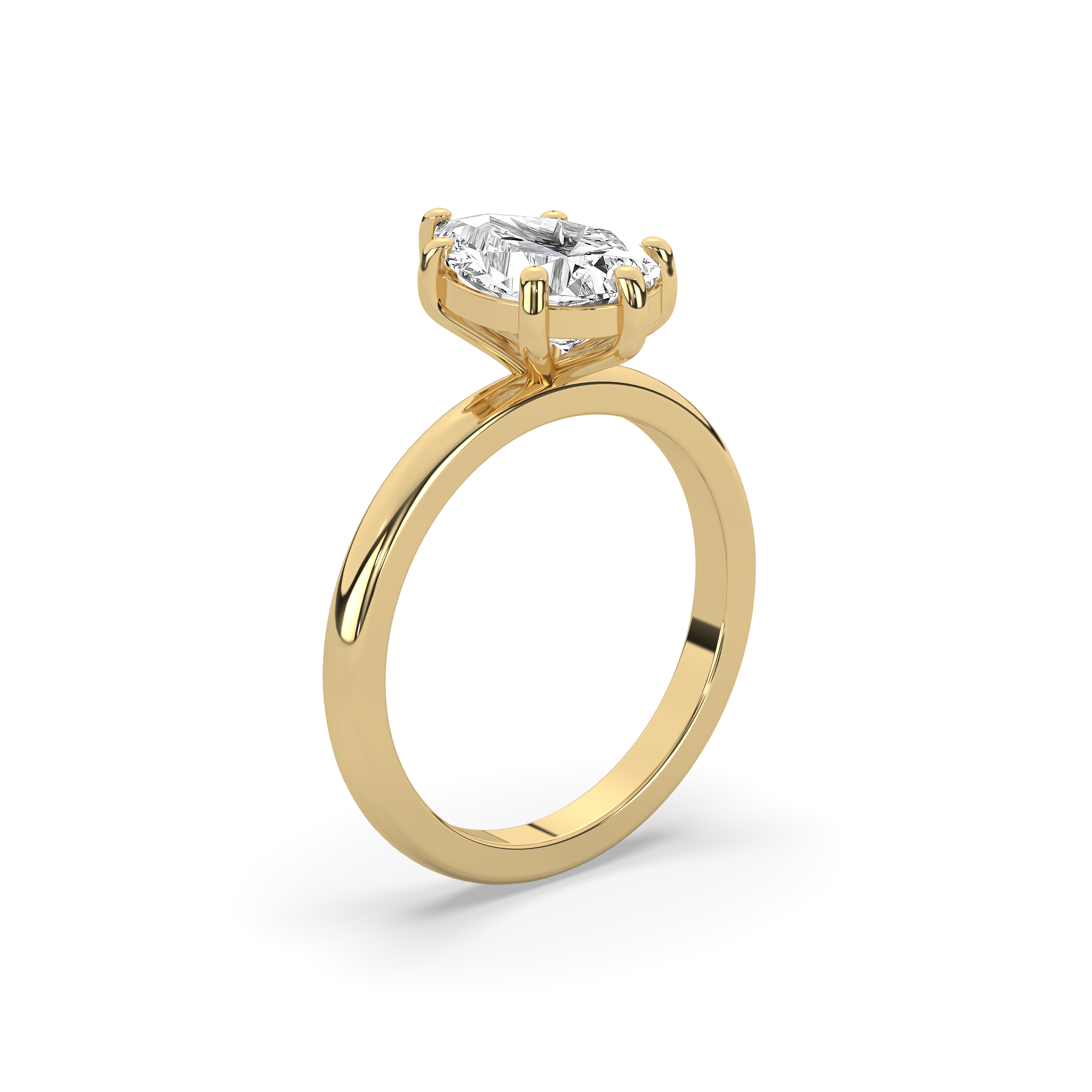 Pear Diamond Solitaire Engagement Ring