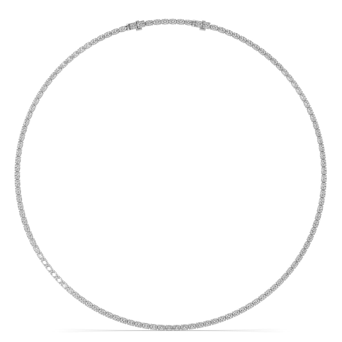 The Oval Diamond Tennis Necklace