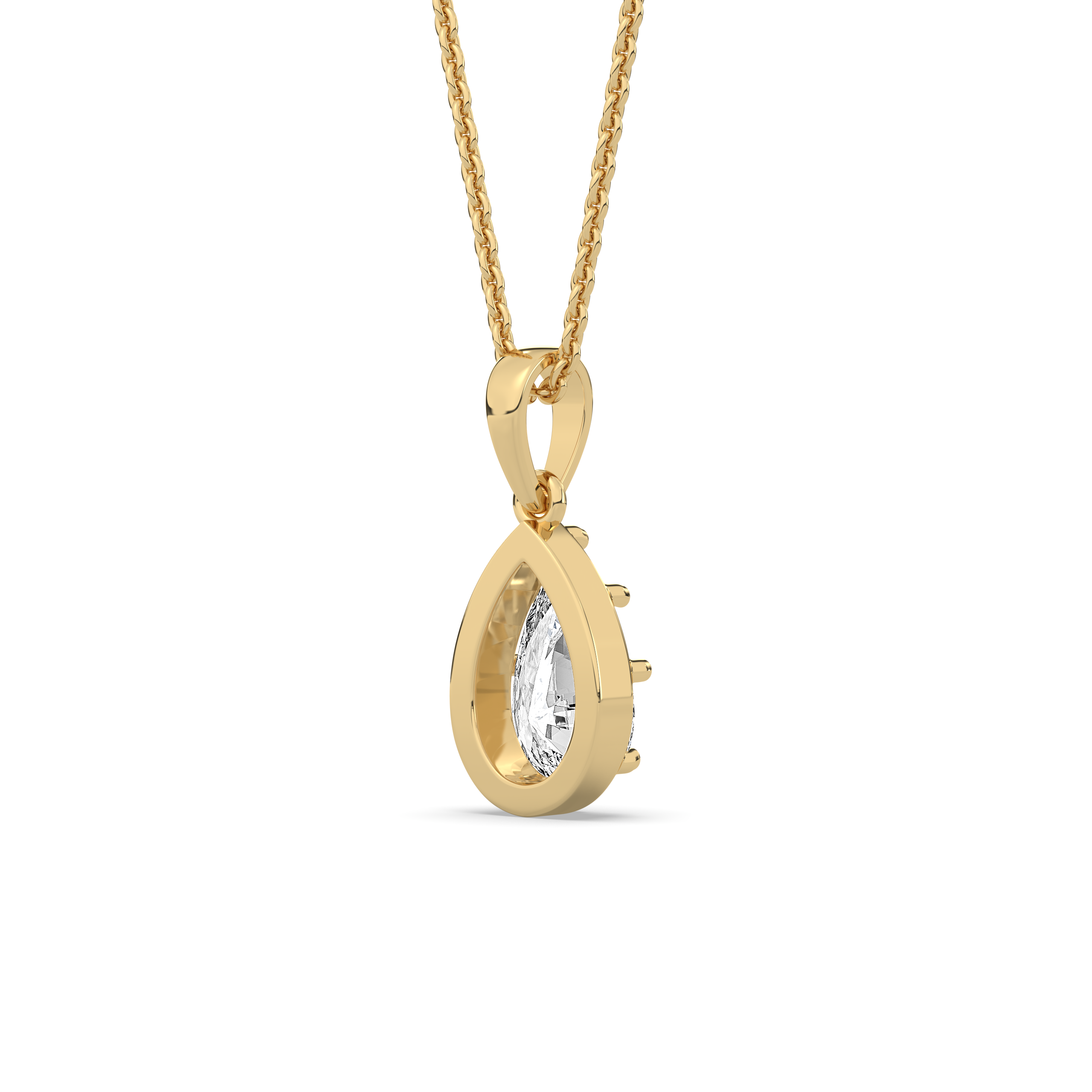 Victoria Pear Diamond Pendant Necklace