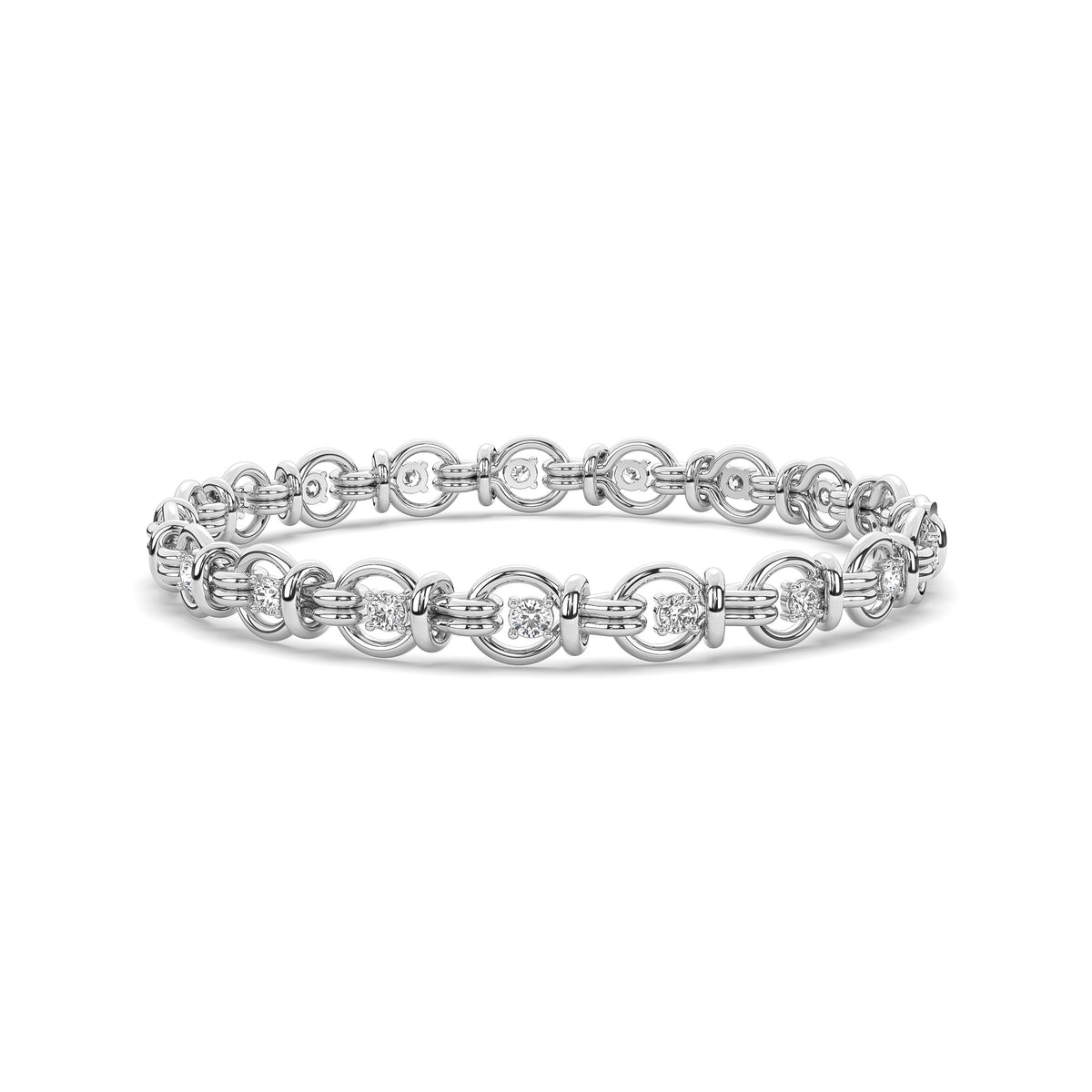 The Diamond Gold Knot Chain Bracelet