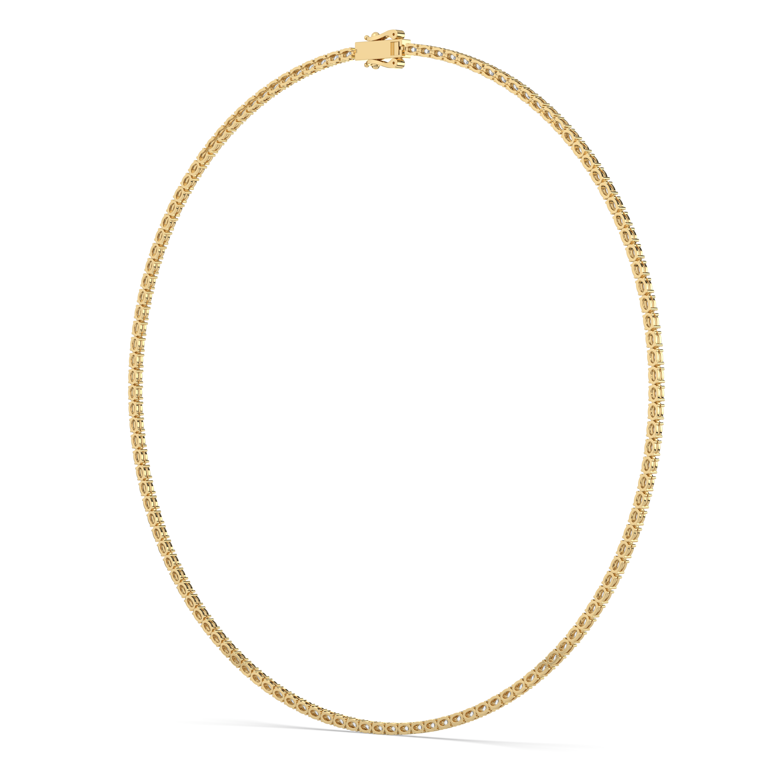 Signature East West Oval Diamond Tennis Necklace