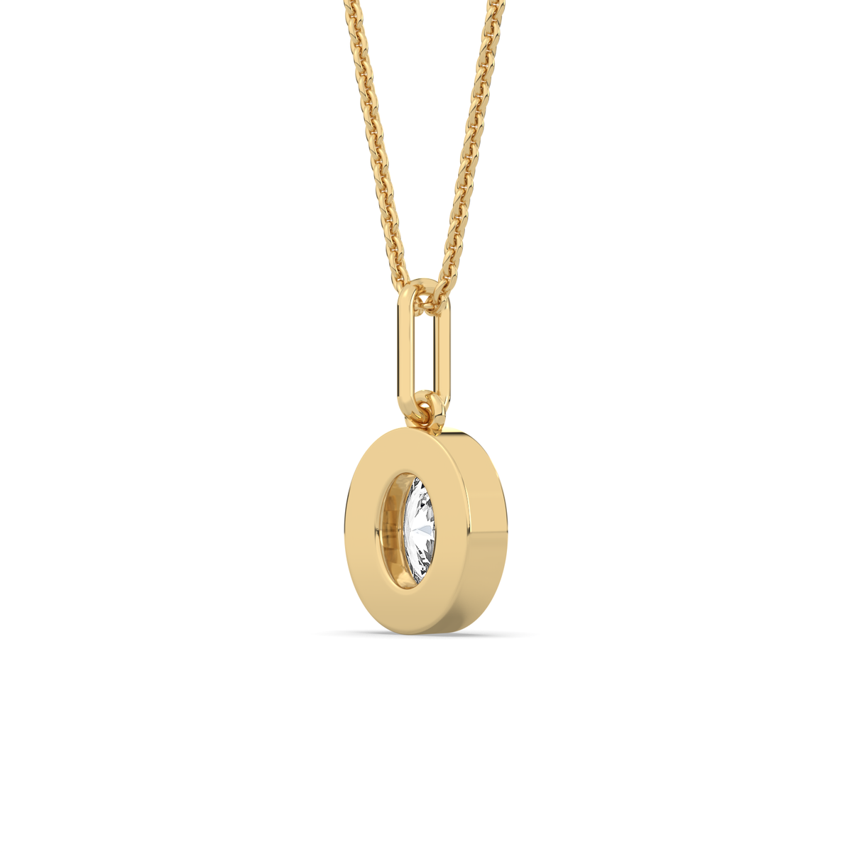 The Bezel Oval Diamond Charm