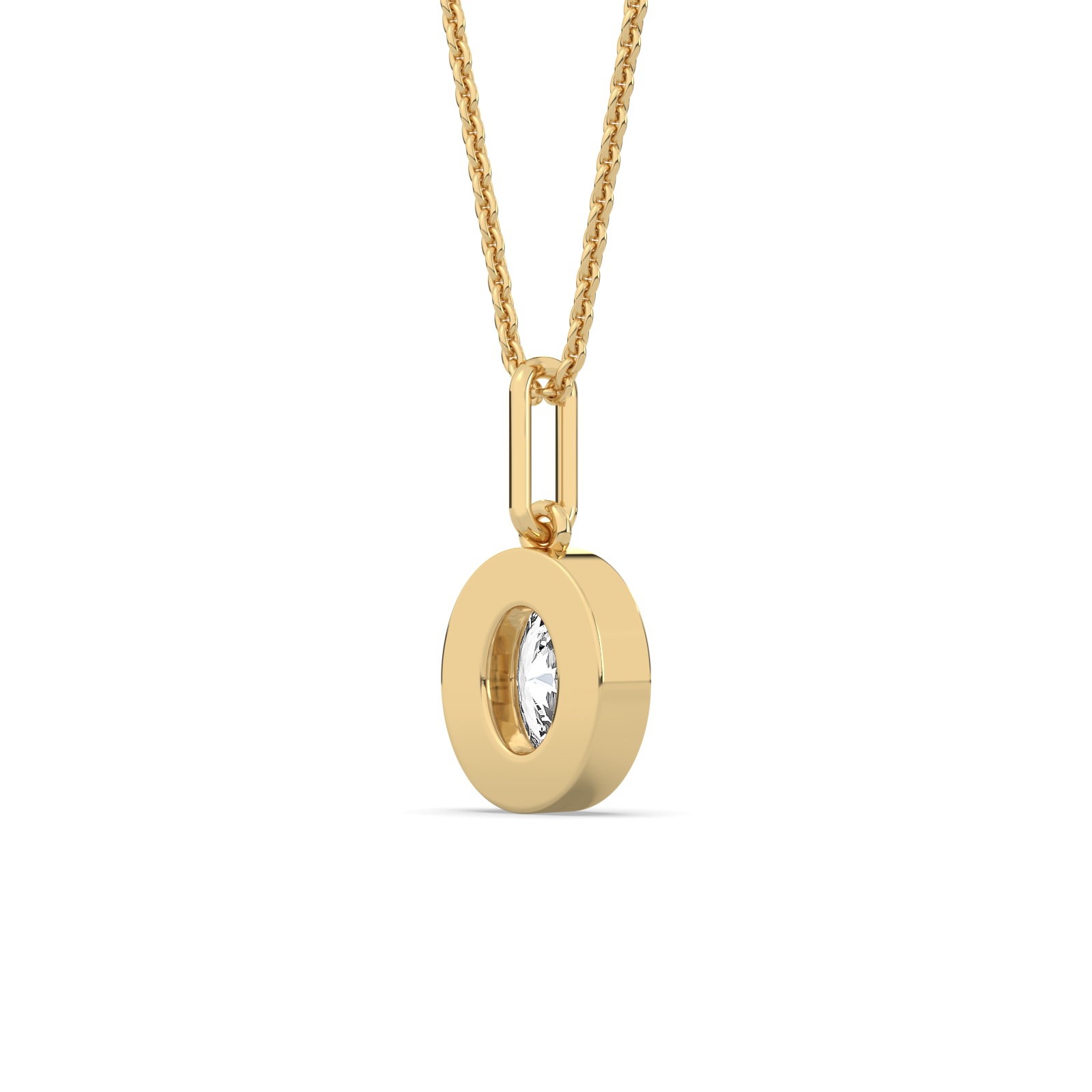 Oval Diamond Bezel Charm