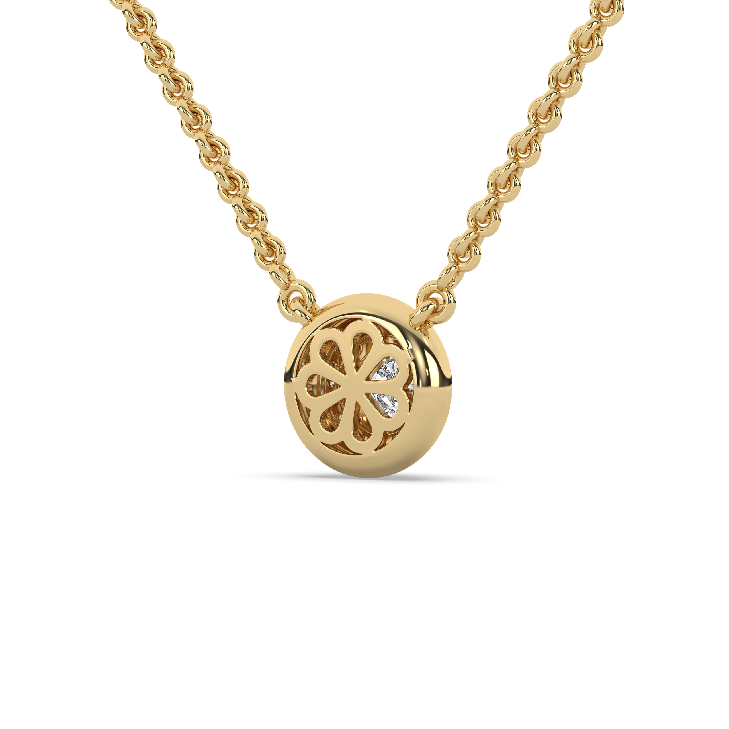 Diana Diamond Halo Pendant Necklace