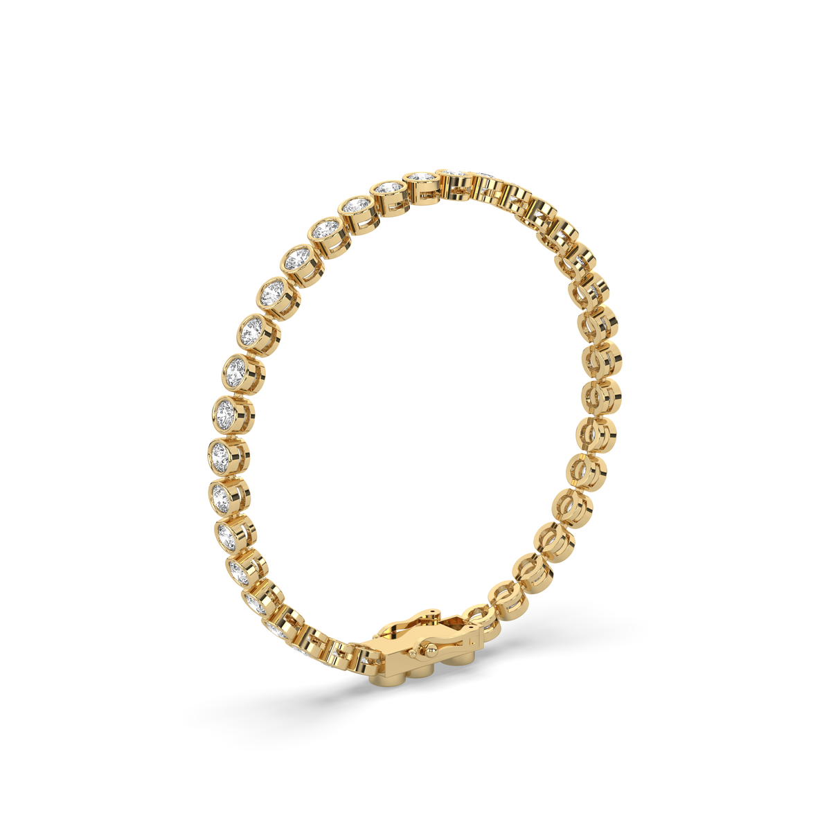 The Round Diamond Bezel Tennis Bracelet
