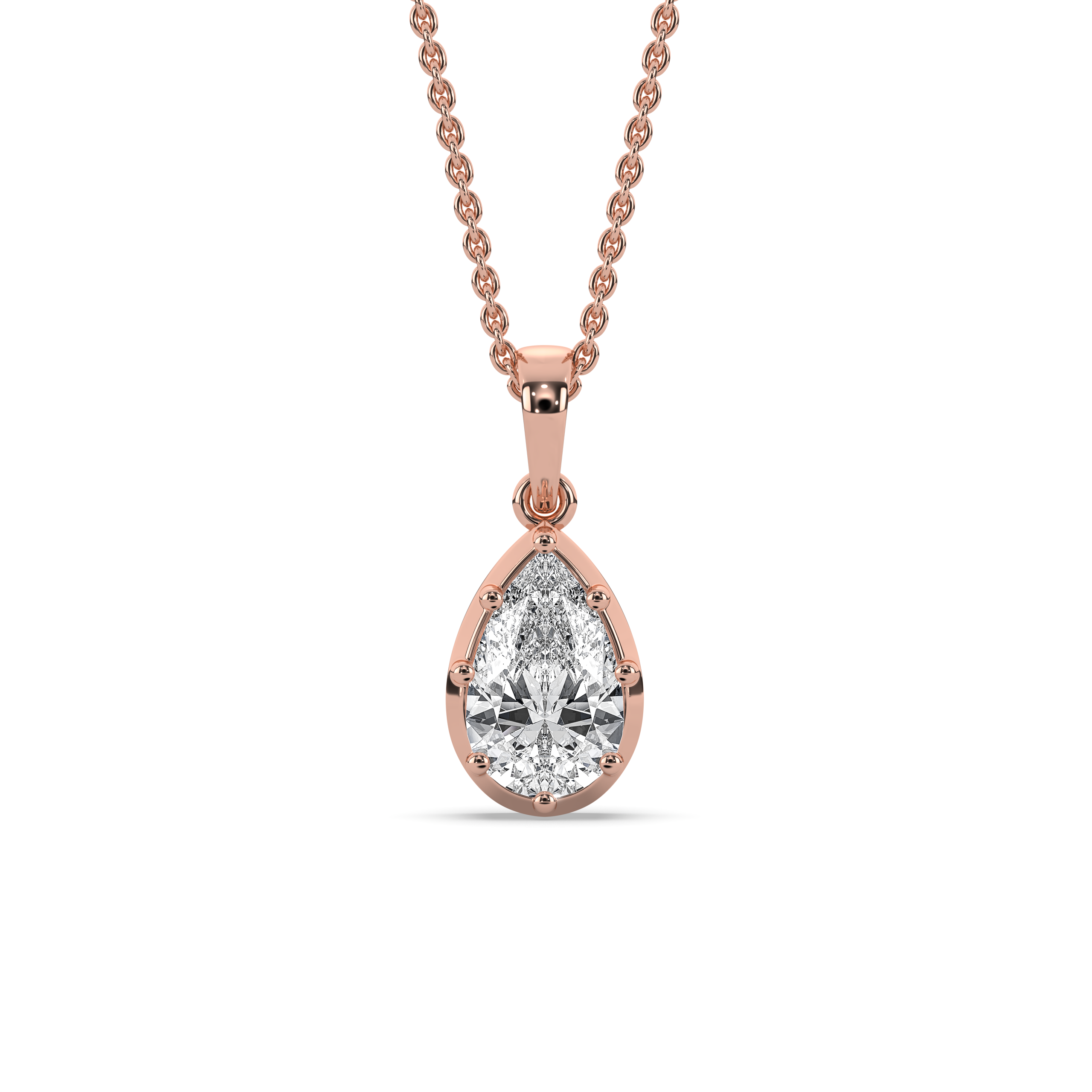 Victoria Pear Diamond Pendant Necklace