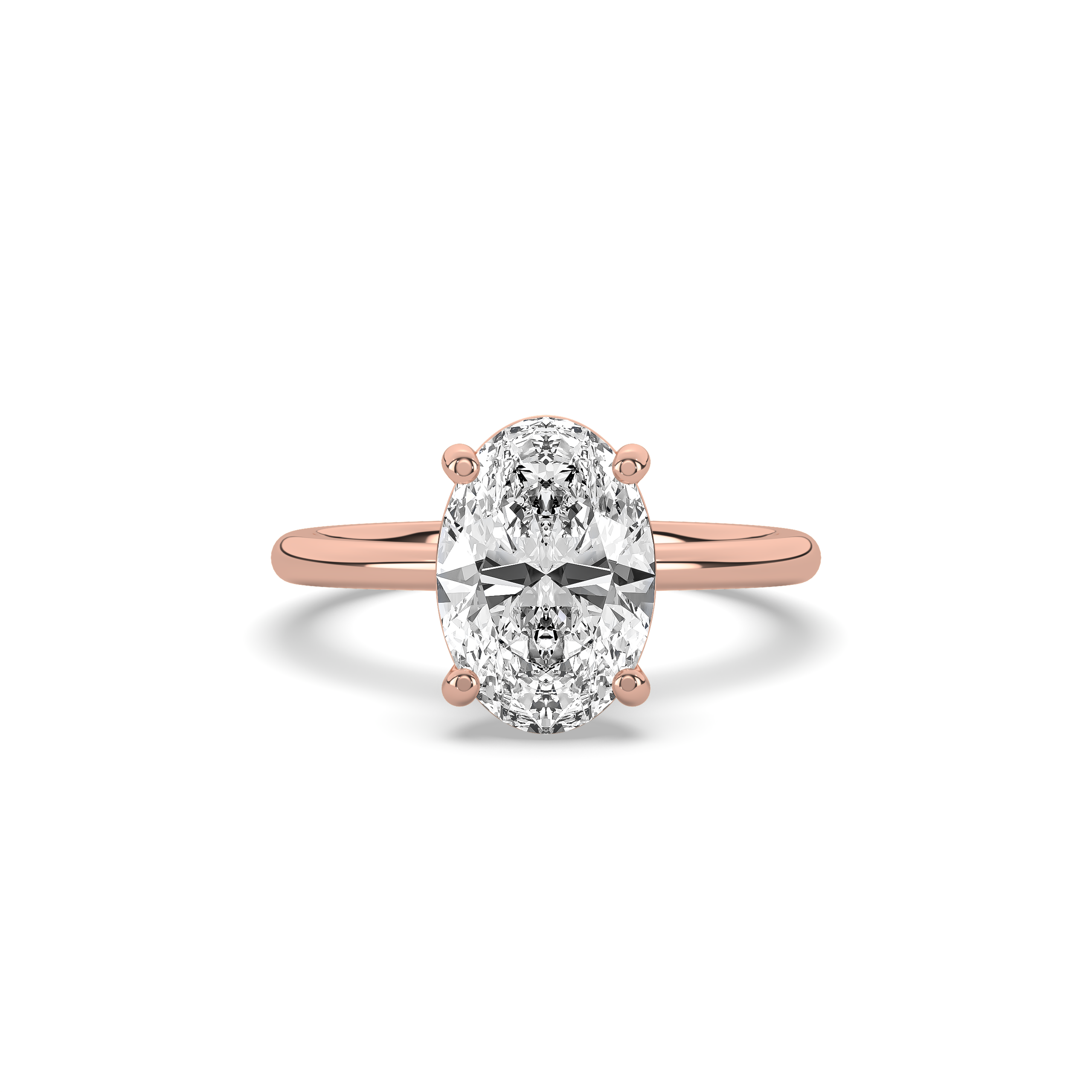 Oval Martini Solitaire Engagement Ring