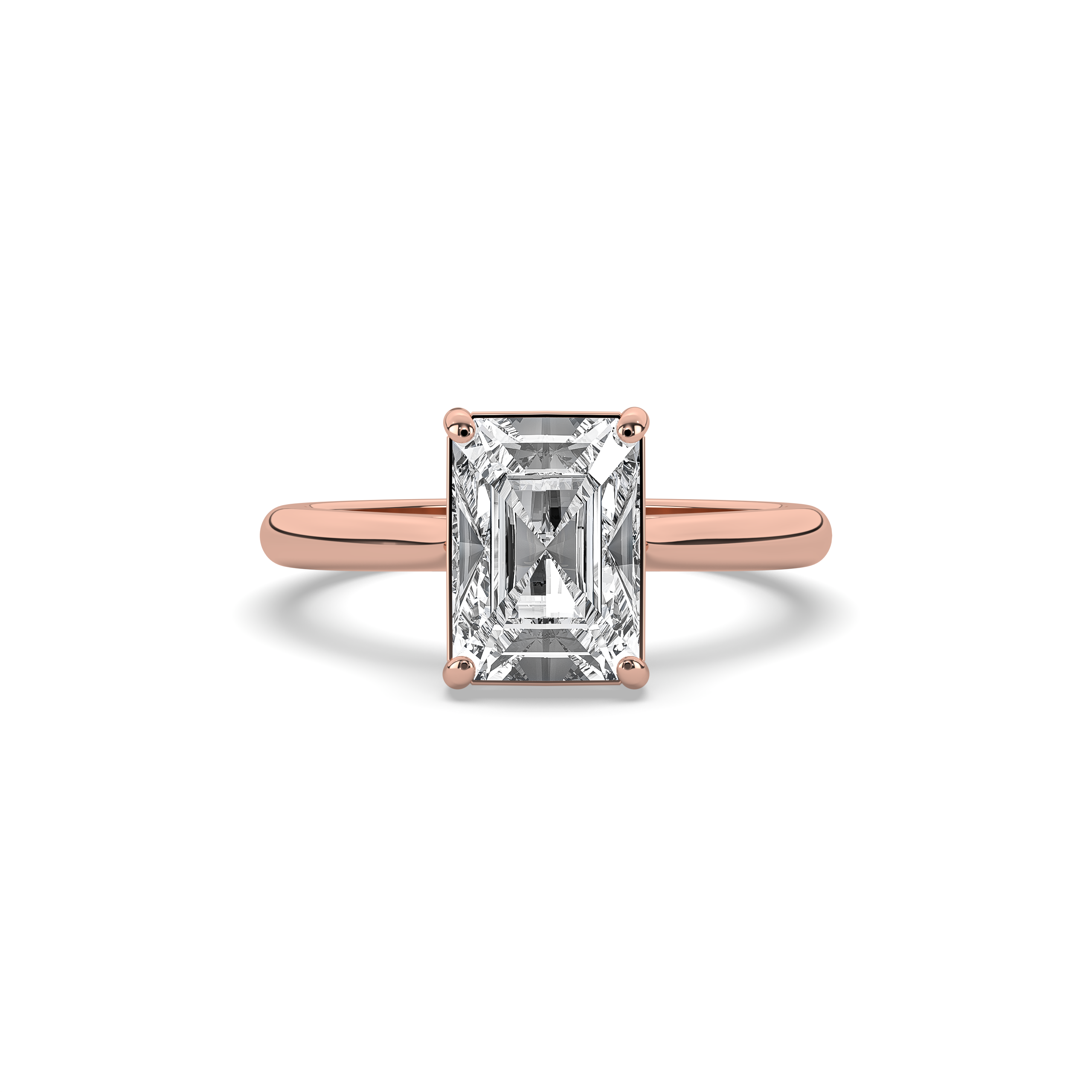 Radiant Cut Diamond Cathedral Setting Engagement Ring
