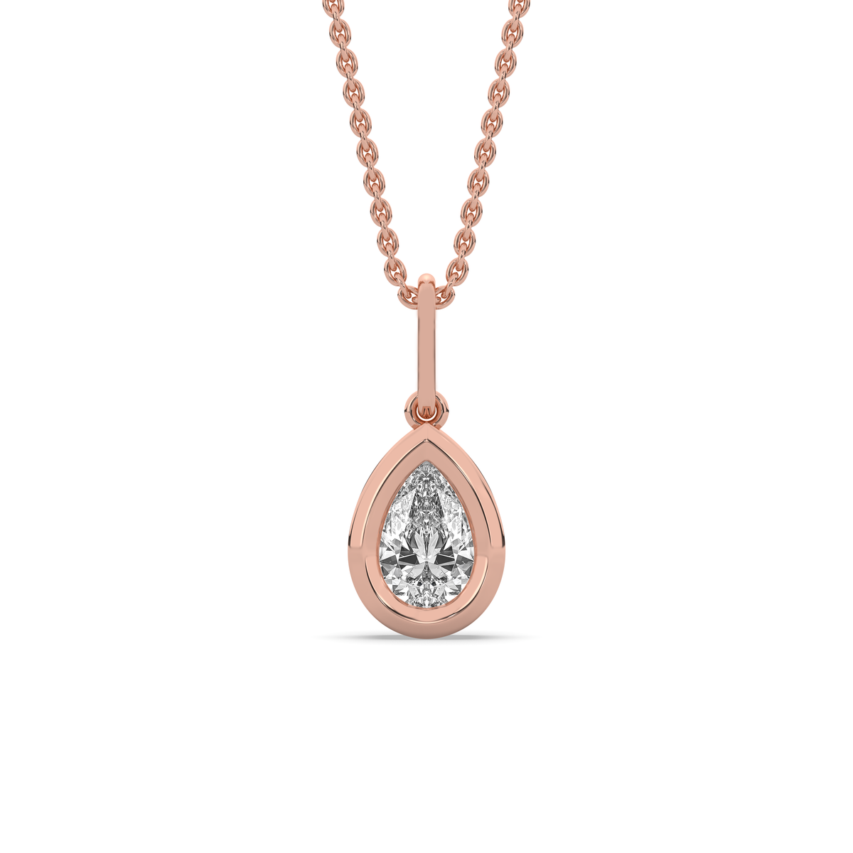 The Bezel Pear Diamond Charm