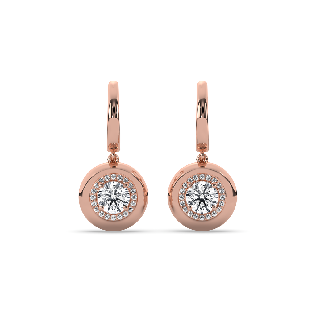 Diamond Drop Diana Huggie Earrings