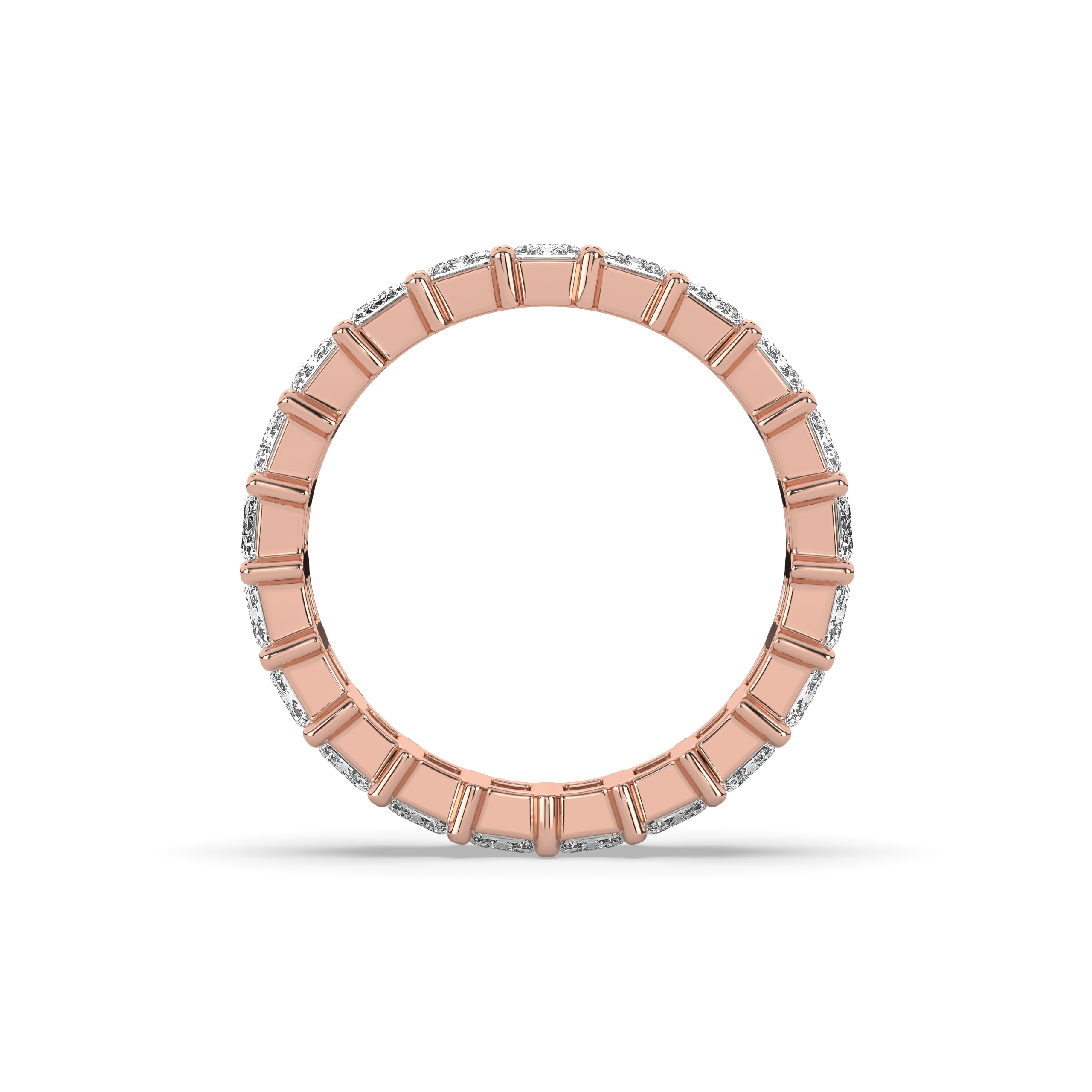 Emerald Cut Diamond Endless Love Eternity Band