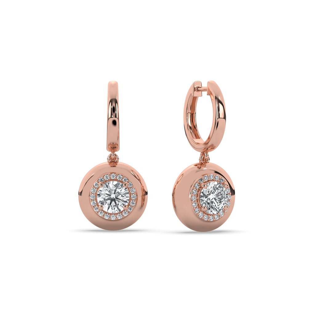 Diamond Drop Diana Huggie Earrings