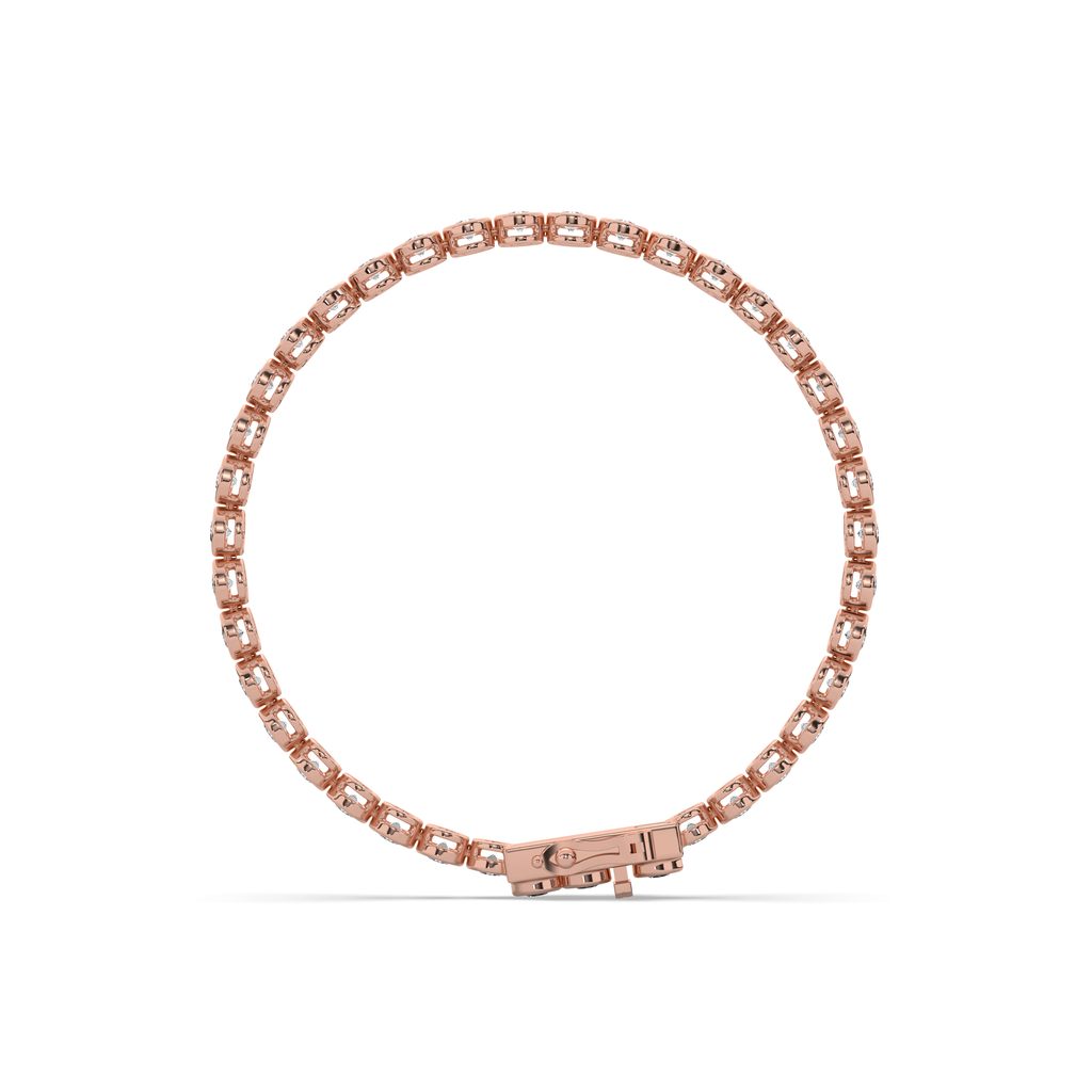 Bezel Round Diamond Tennis Bracelet