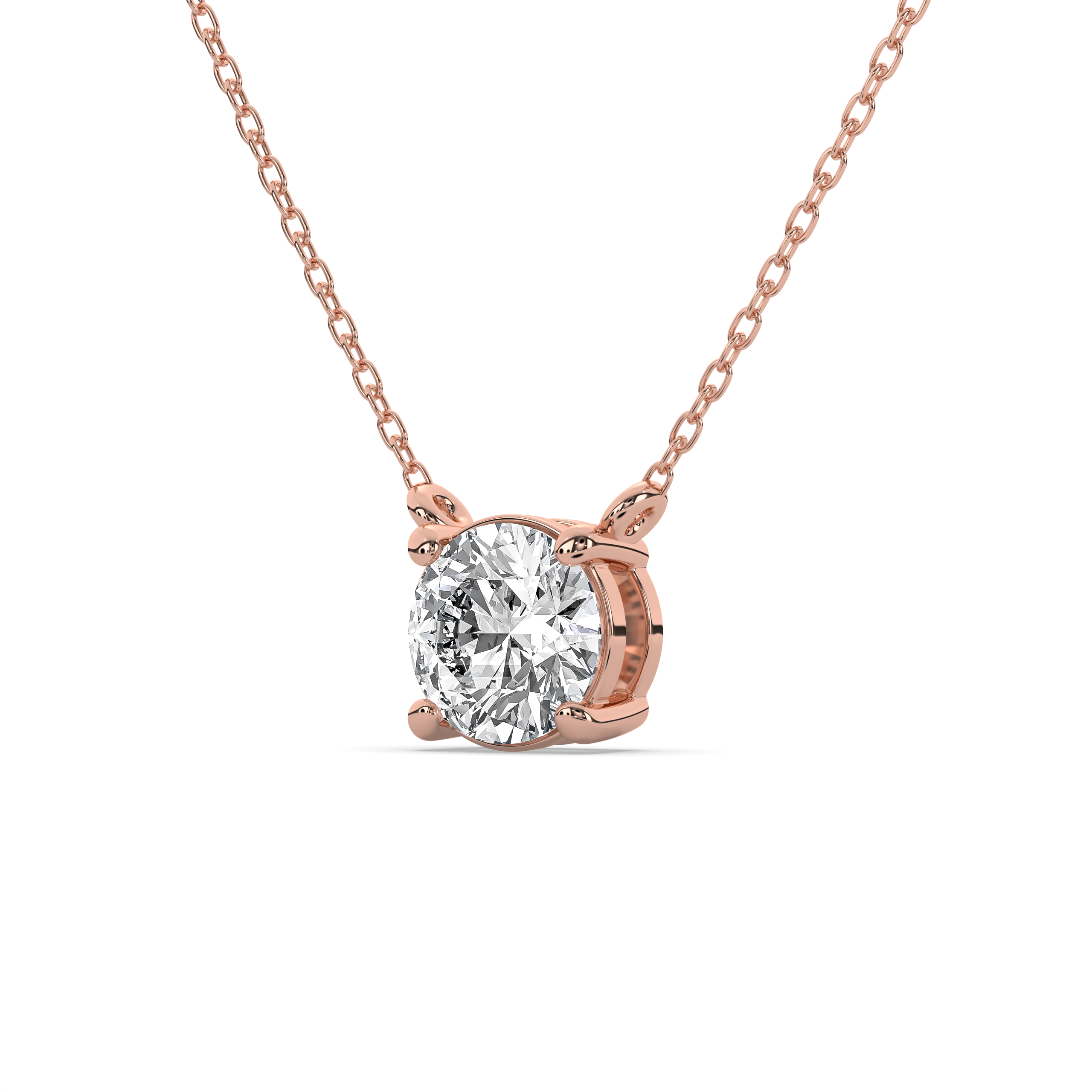 Round Diamond Solitaire Necklace