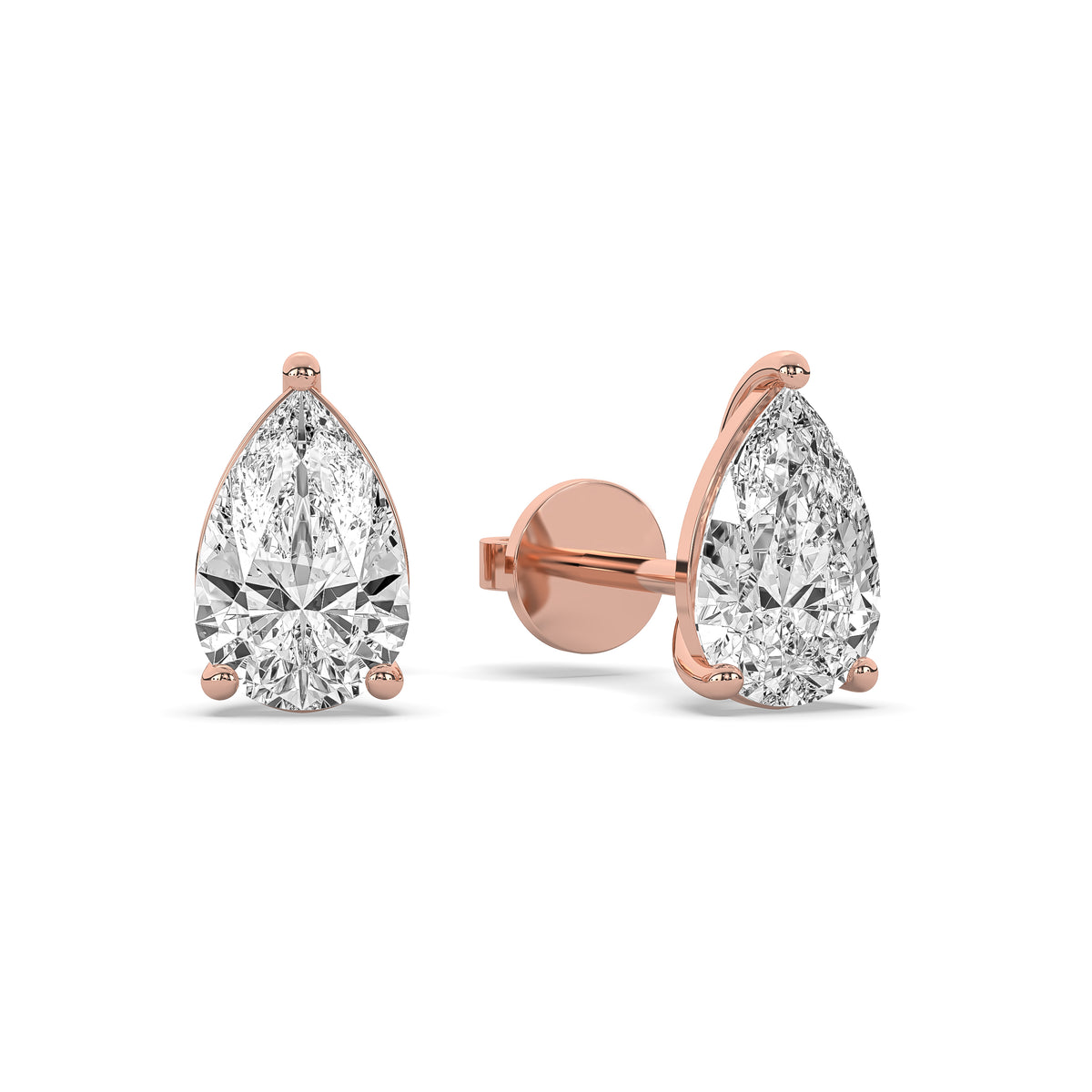 The Pear Diamond Martini Stud Earrings