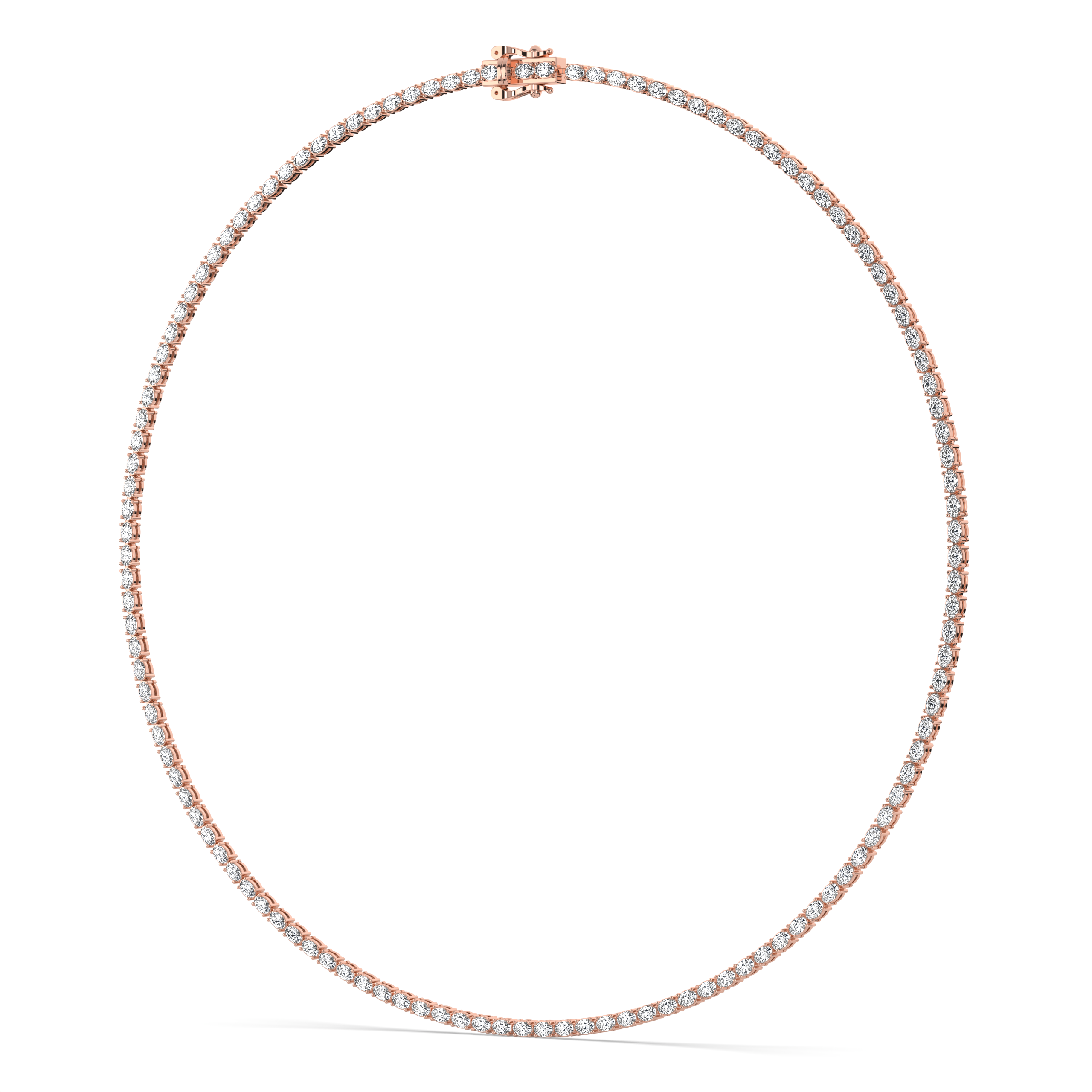Signature East West Oval Diamond Tennis Necklace