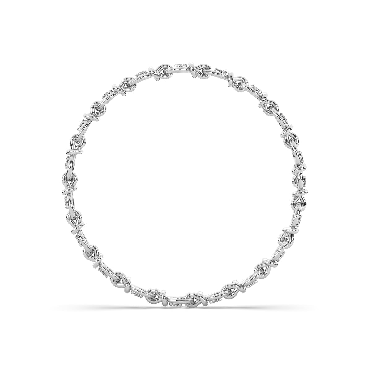 The Diamond Gold Knot Chain Bracelet