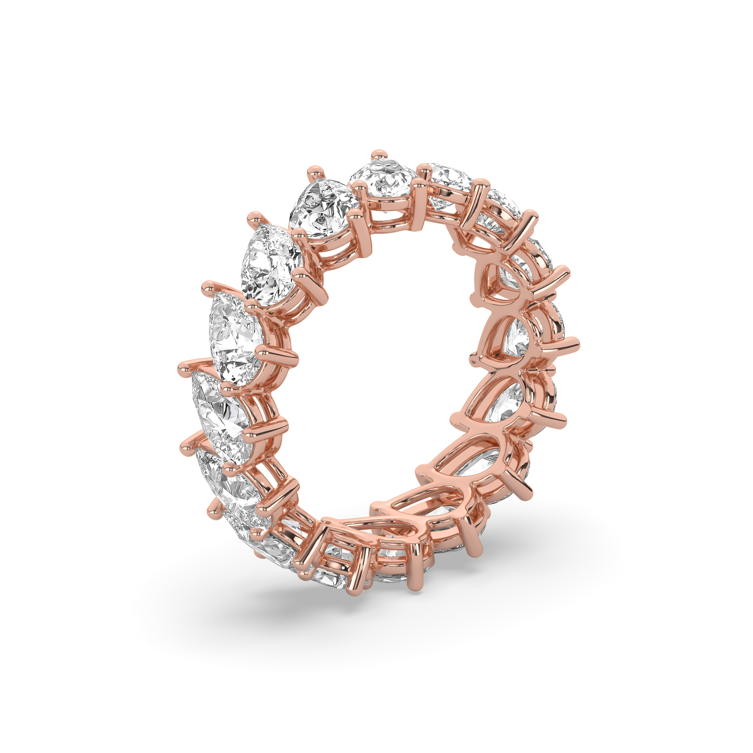 Pear Diamond Endless Love Eternity Band