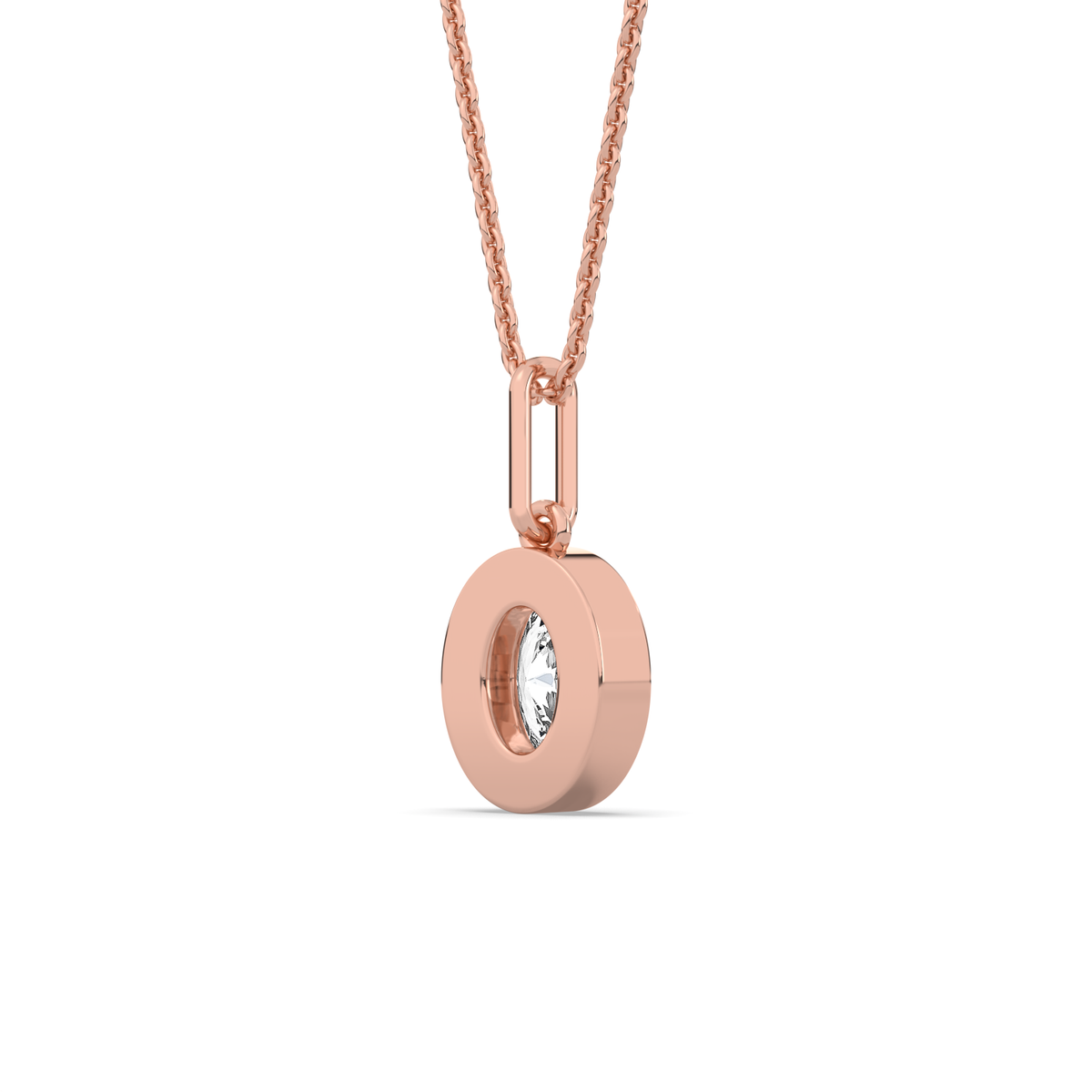 The Bezel Oval Diamond Charm