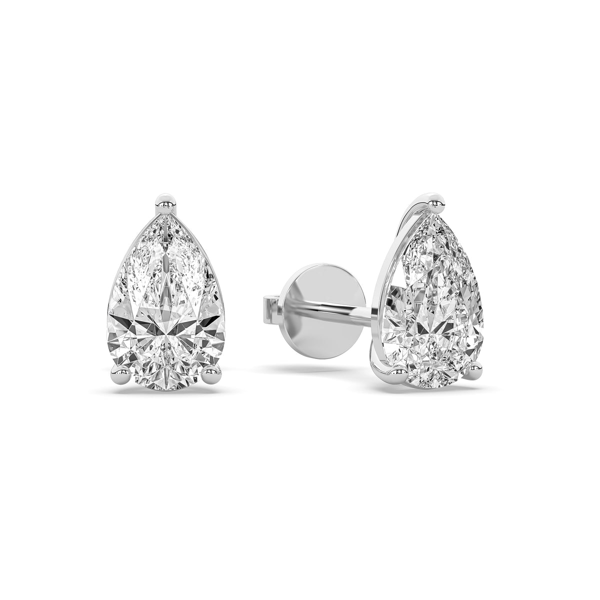 The Pear Diamond Martini Stud Earrings