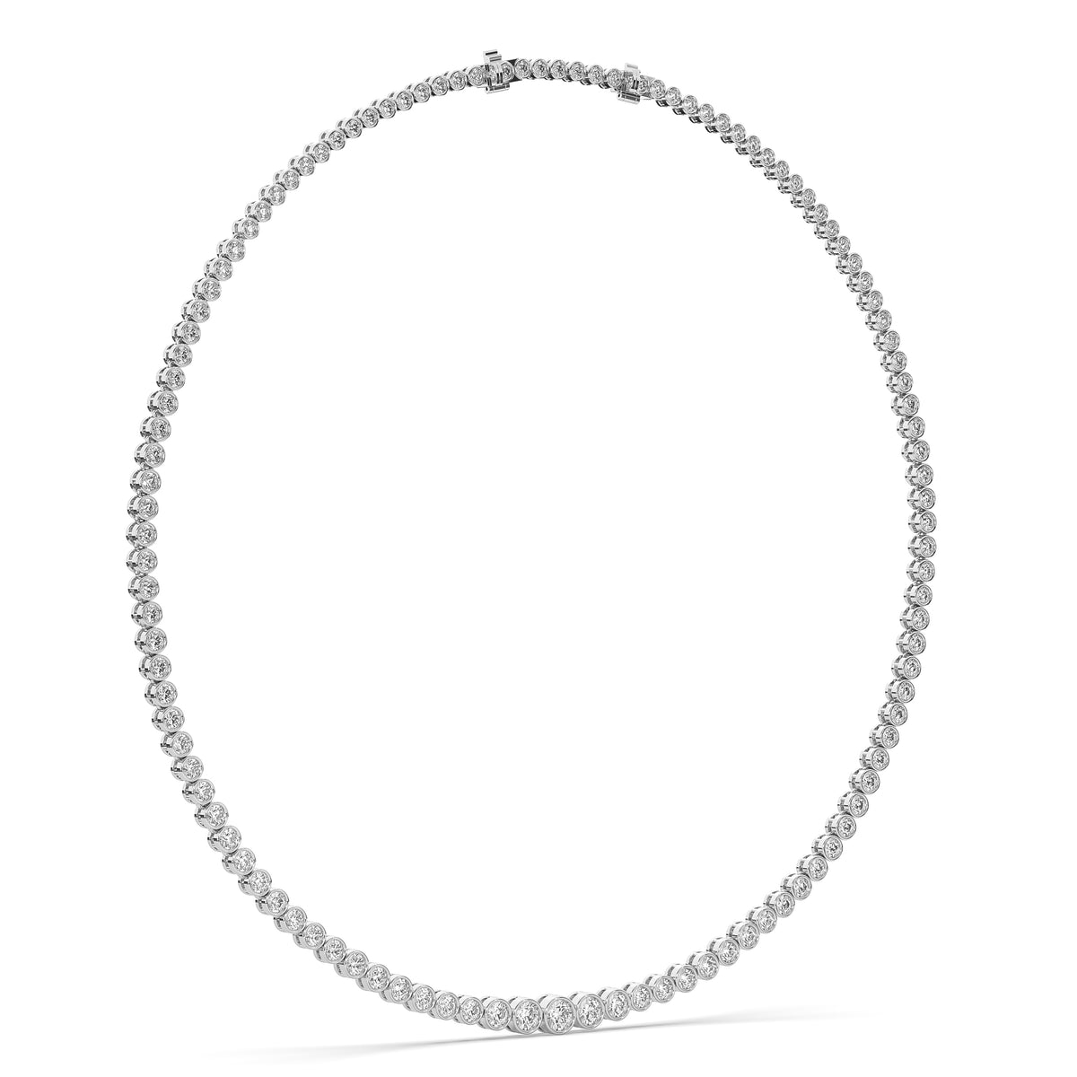 The Graduated Round Diamond Tennis Necklace