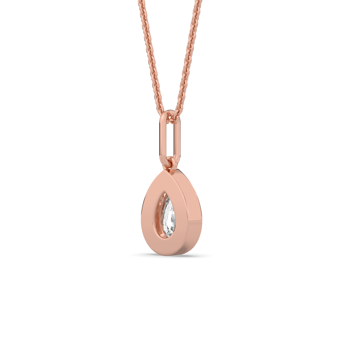 The Bezel Pear Diamond Charm